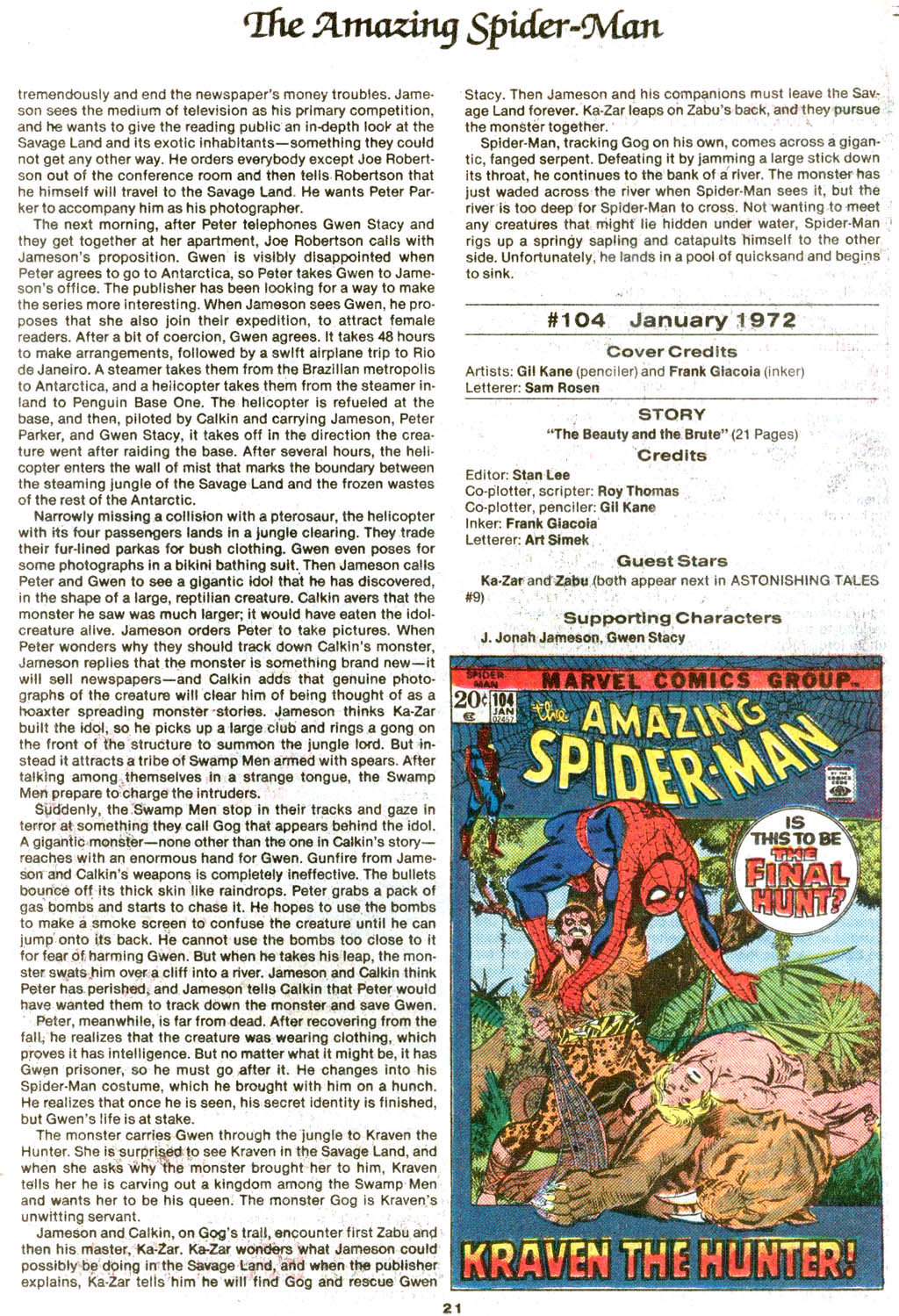 Read online The Official Marvel Index to The Amazing Spider-Man comic -  Issue #4 - 23