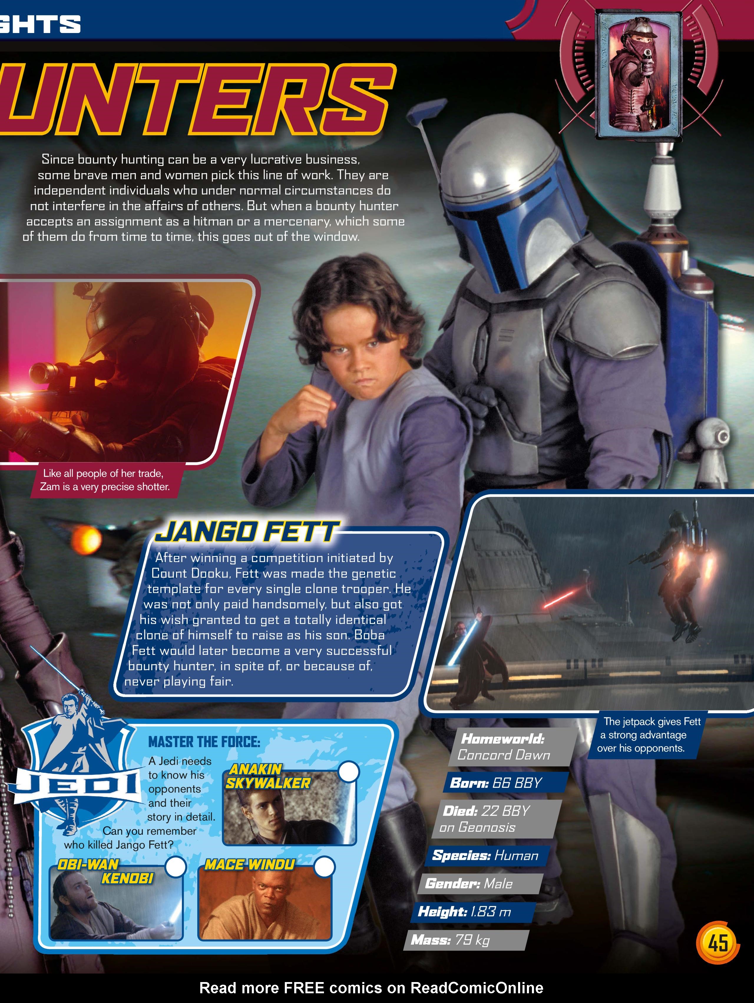 Read online Star Wars Jedi Master Magazine comic -  Issue #2 - 45