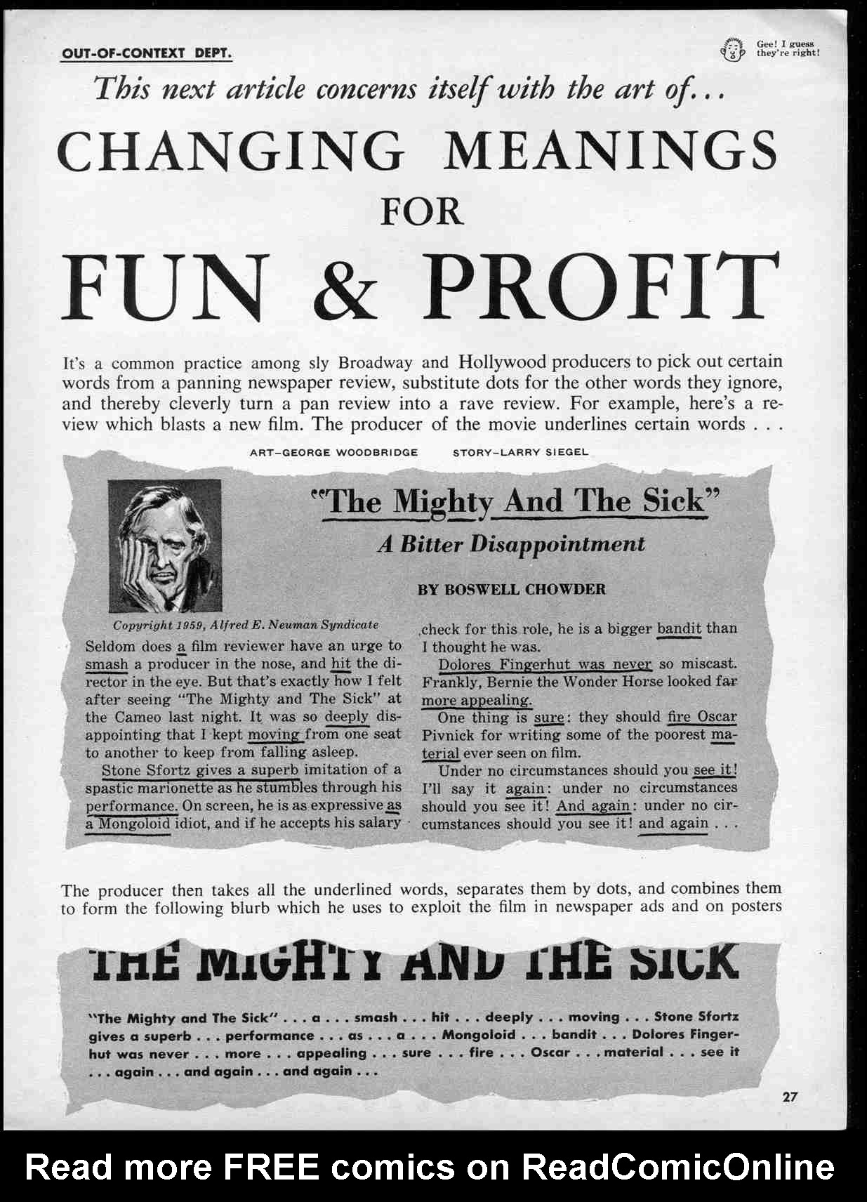 Read online MAD comic -  Issue #50 - 29