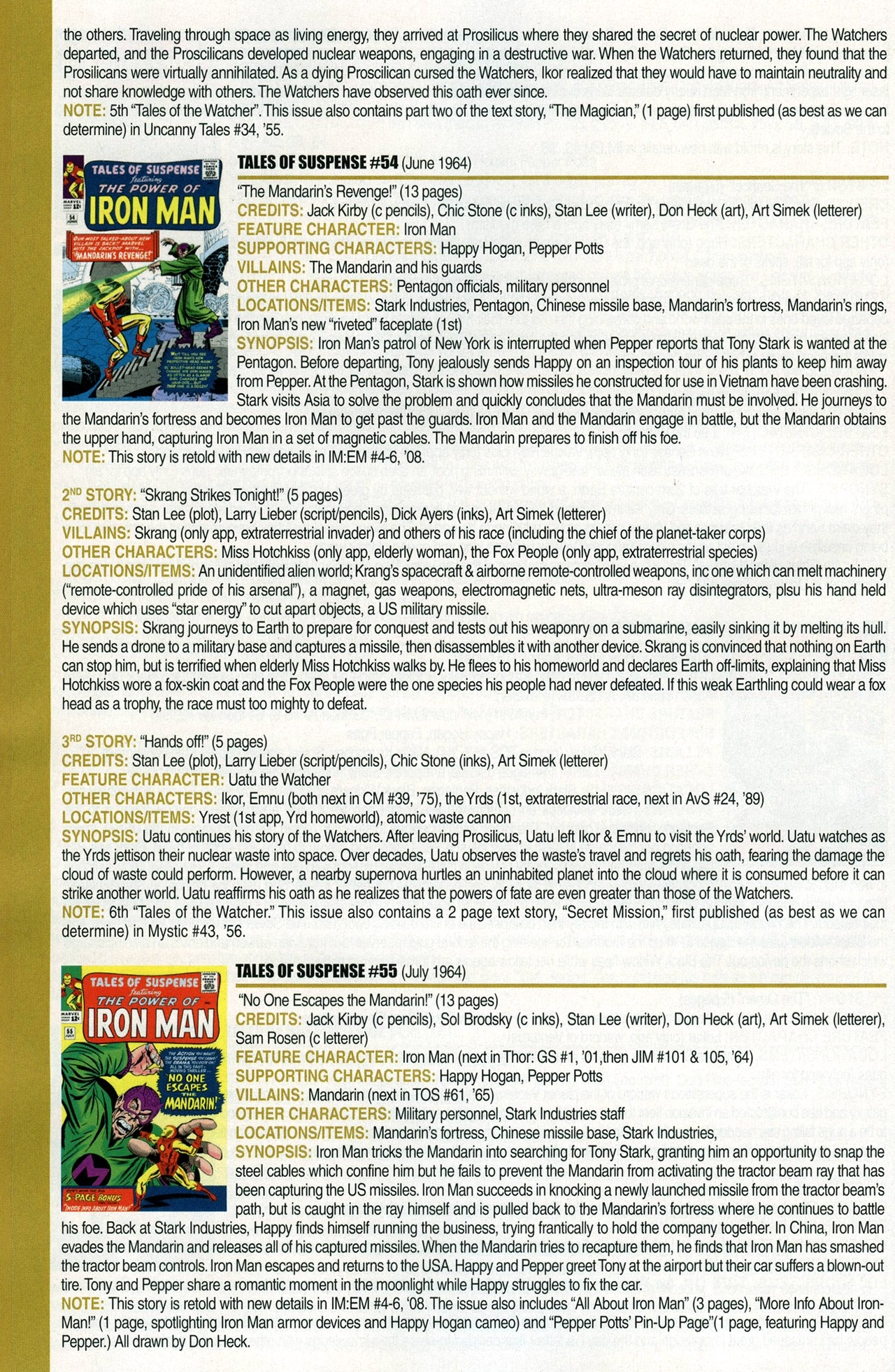 Read online Official Index to the Marvel Universe comic -  Issue #1 - 34