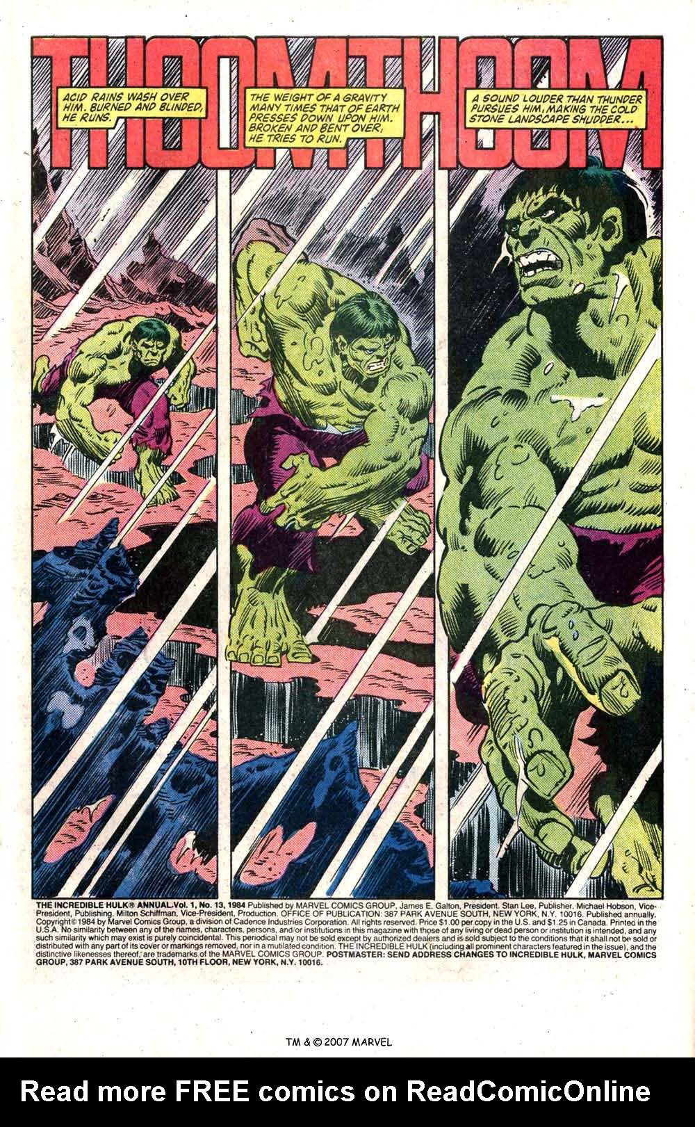 Read online The Incredible Hulk (1968) comic -  Issue # _Annual 1984 - 3