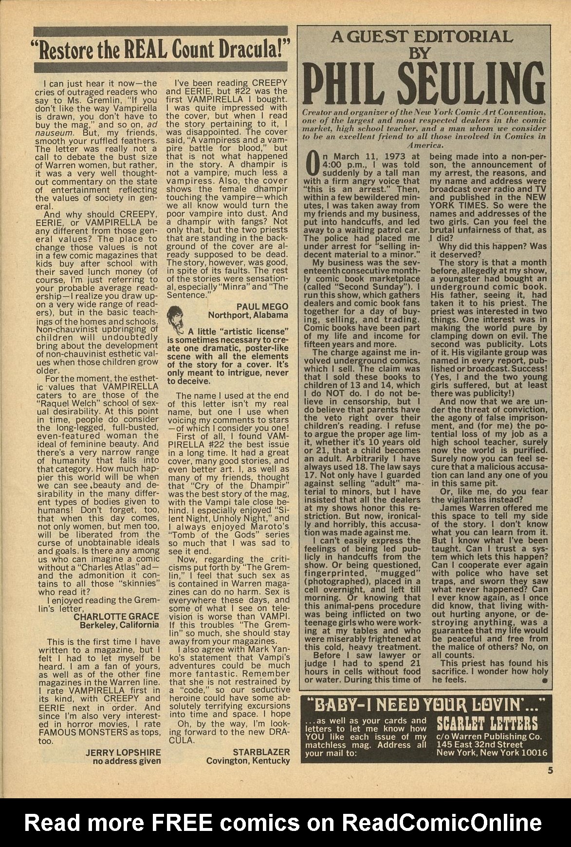 Read online Vampirella (1969) comic -  Issue #25 - 5