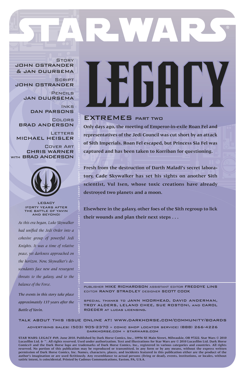 Read online Star Wars: Legacy (2006) comic -  Issue #49 - 2