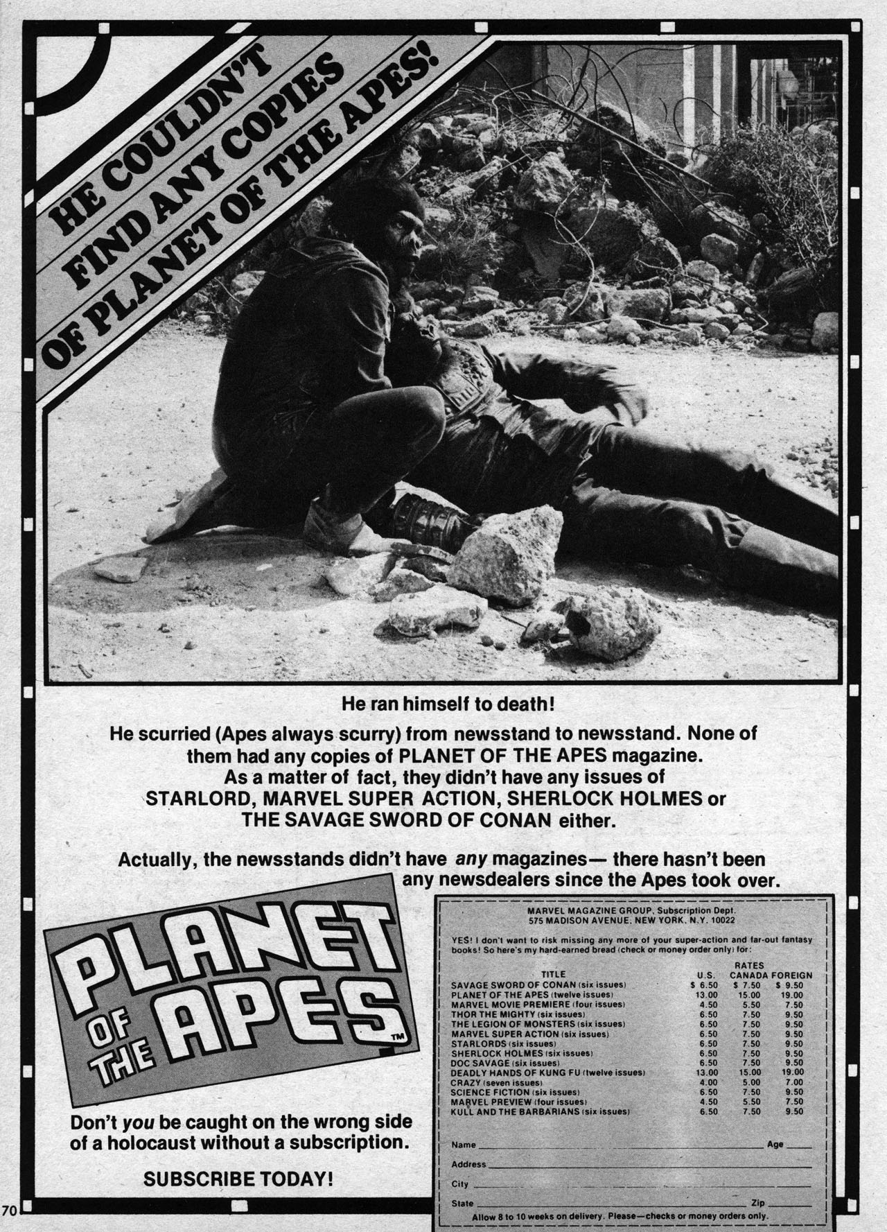 Read online Planet of the Apes comic -  Issue #13 - 70