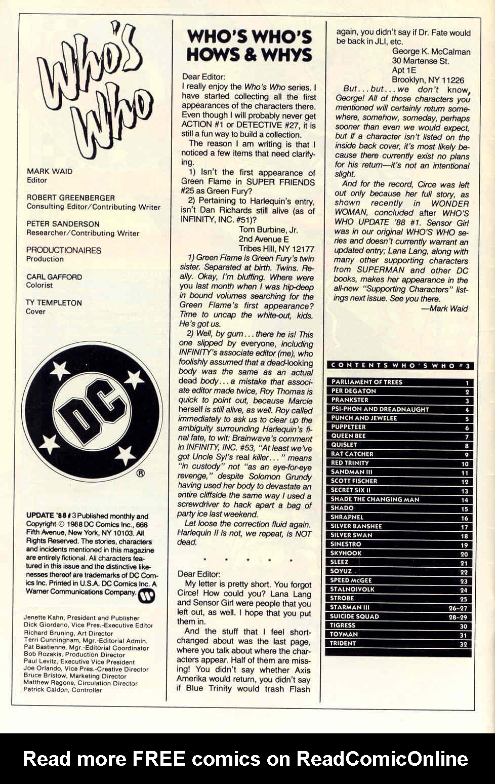Read online Who's Who: Update '88 comic -  Issue #3 - 3