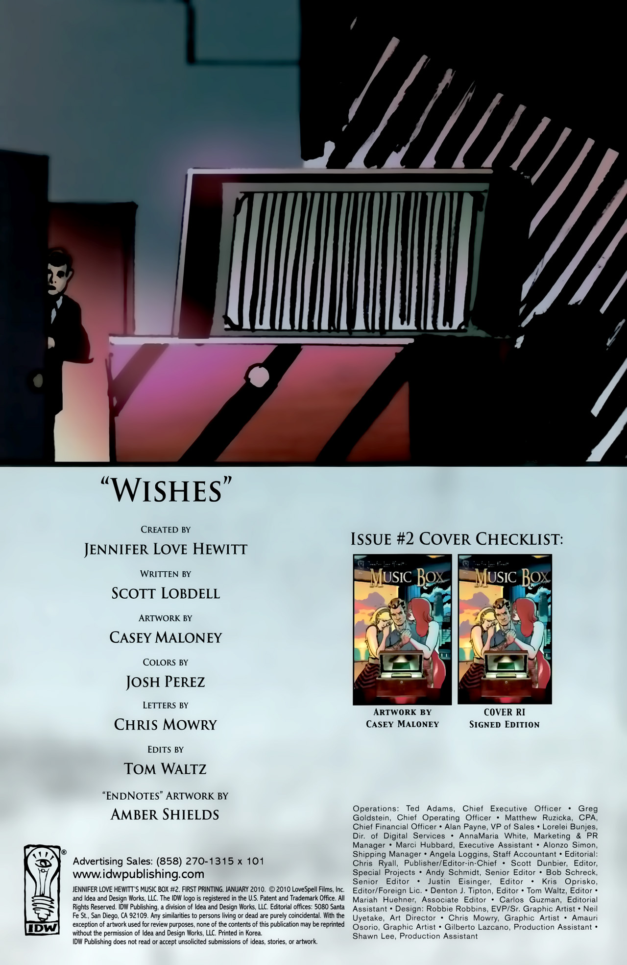 Read online Jennifer Love Hewitt's Music Box comic -  Issue #2 - 2