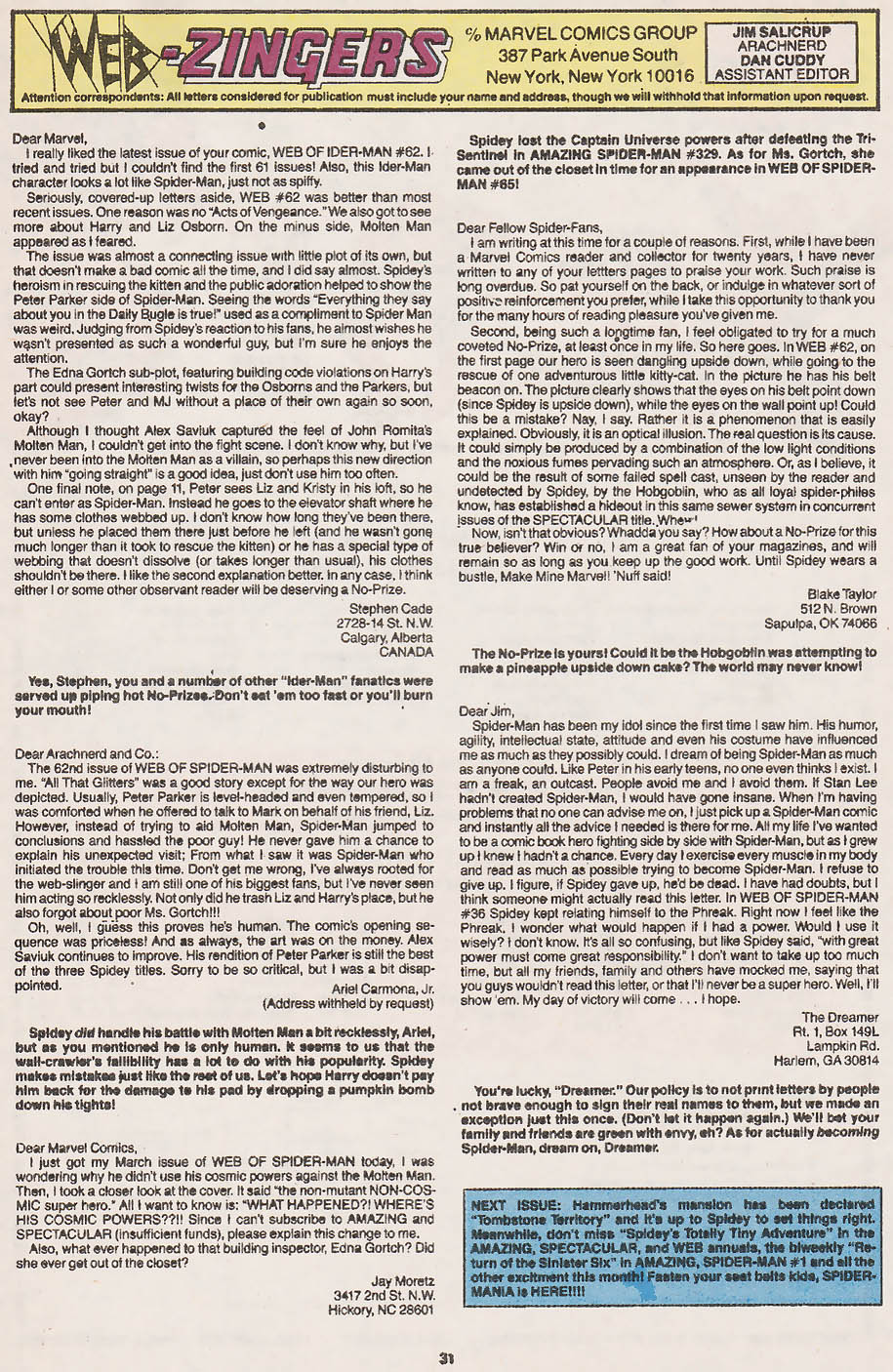 Read online Web of Spider-Man (1985) comic -  Issue #67 - 23