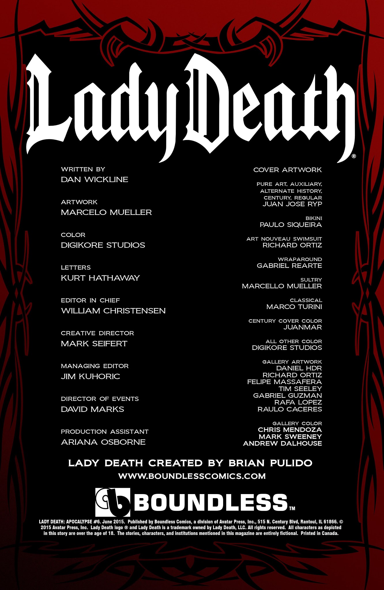 Read online Lady Death: Apocalypse comic -  Issue #6 - 2
