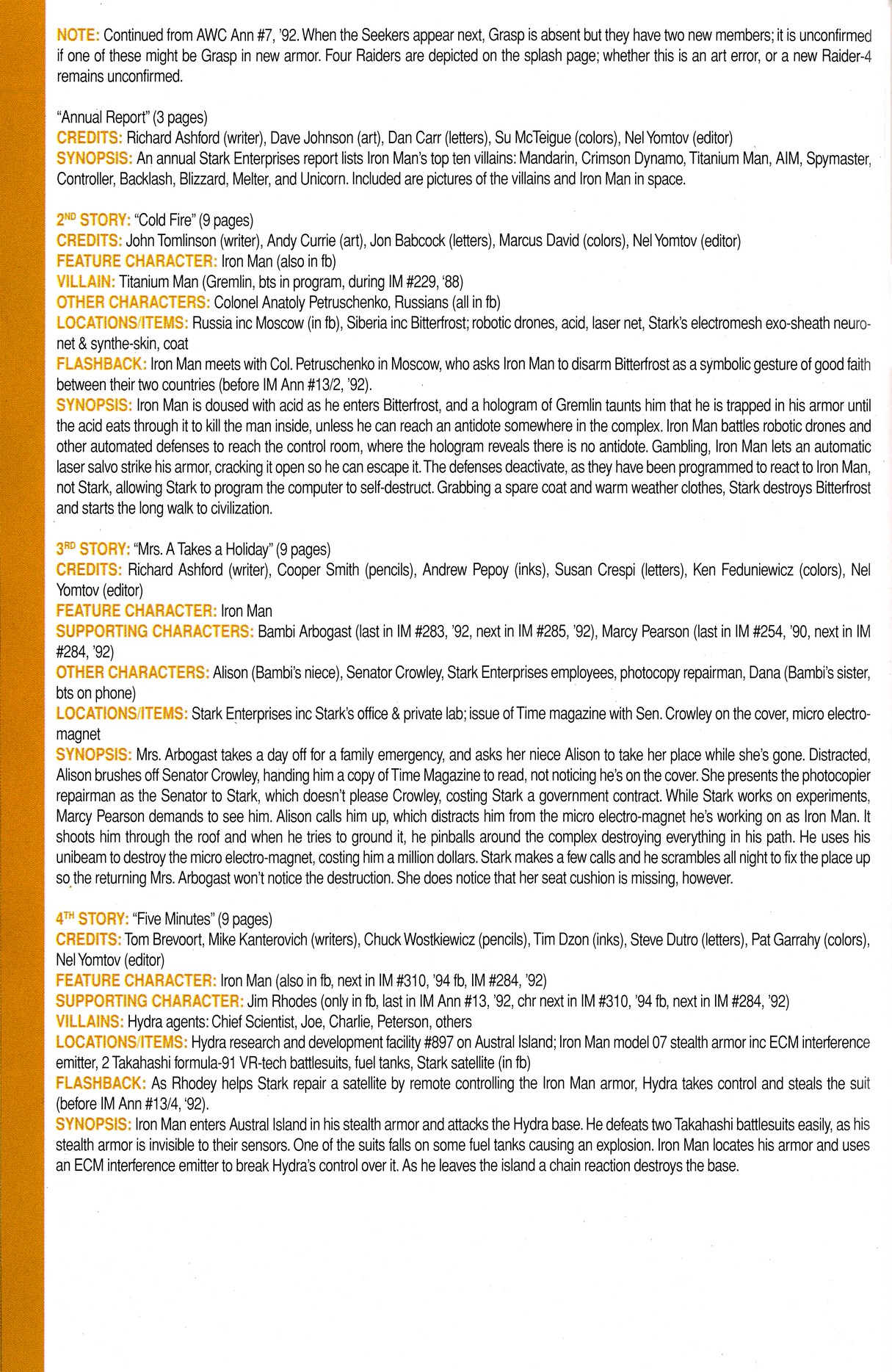 Read online Official Index to the Marvel Universe comic -  Issue #8 - 38