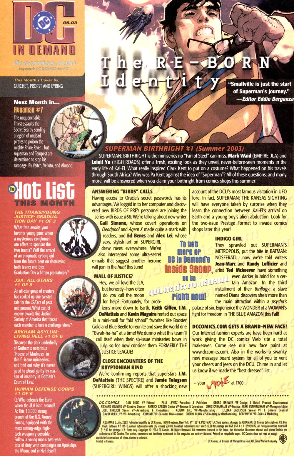 Aquaman (2003) Issue #6 #6 - English 26