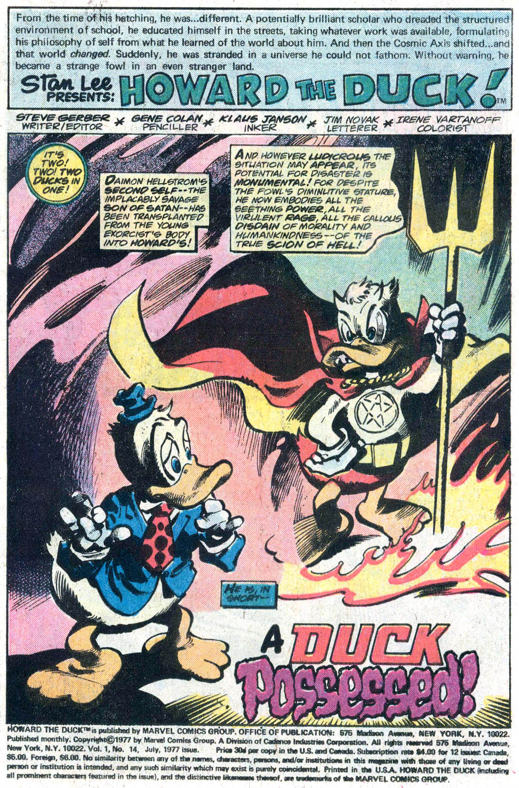 Read online Howard the Duck (1976) comic -  Issue #14 - 2