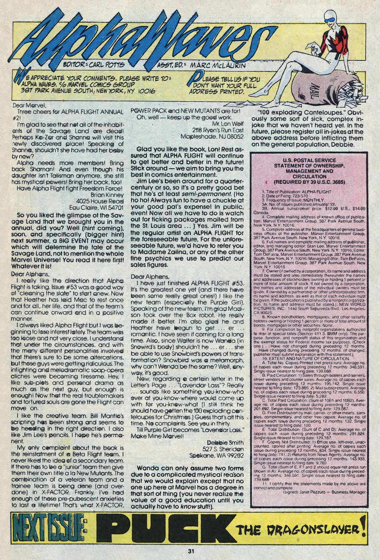 Read online Alpha Flight (1983) comic -  Issue #58 - 33