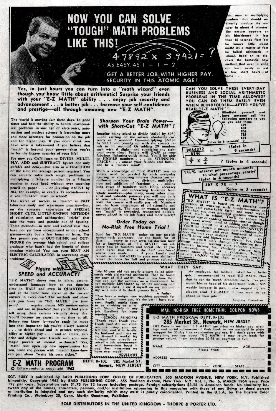 Read online Sgt. Fury comic -  Issue #6 - 2