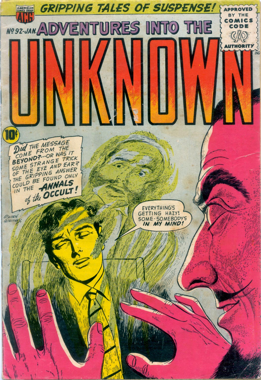 Read online Adventures Into The Unknown comic -  Issue #92 - 1