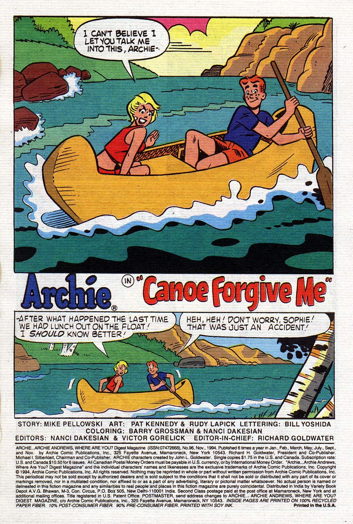 Read online Archie...Archie Andrews, Where Are You? Digest Magazine comic -  Issue #96 - 2