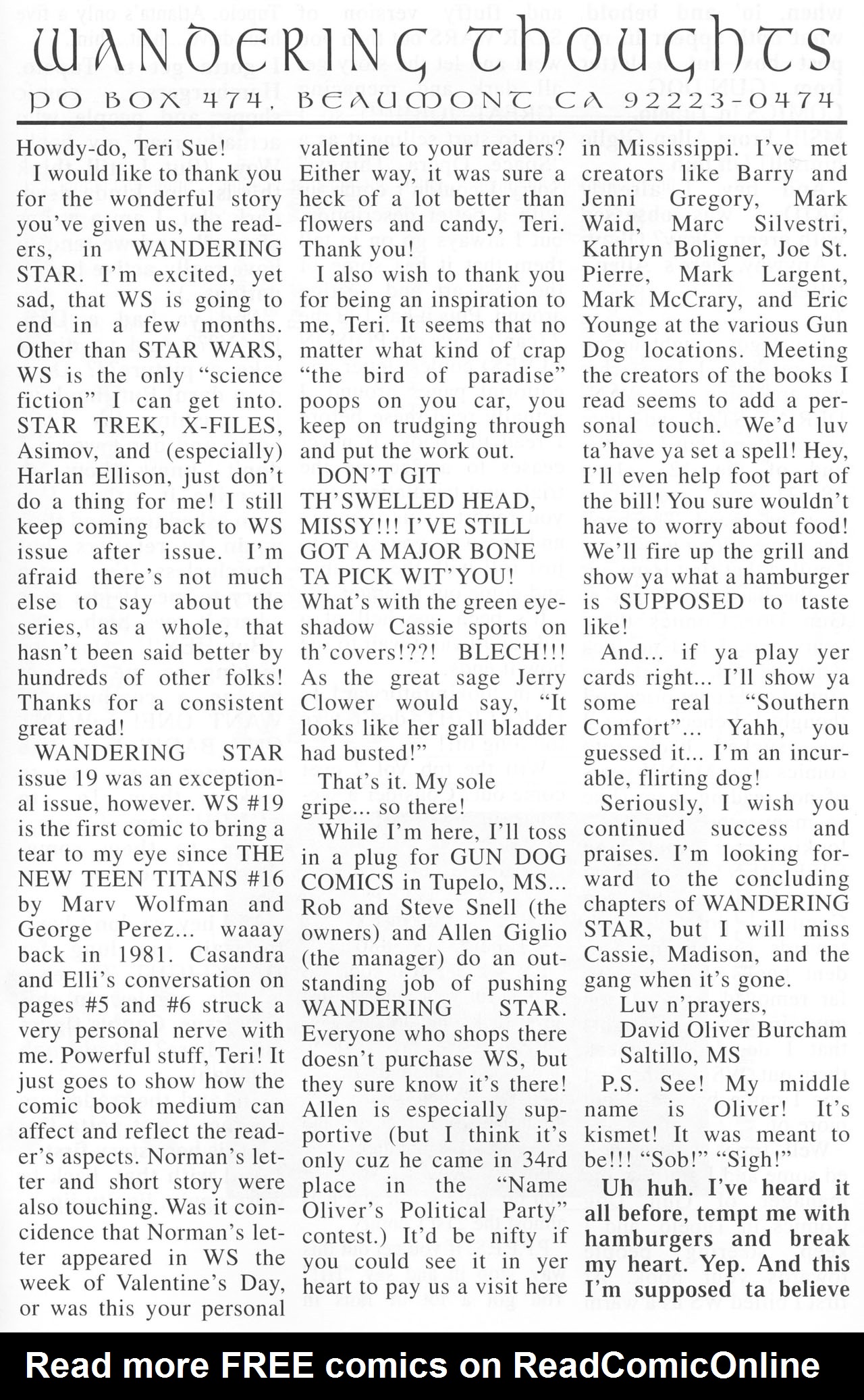 Read online Wandering Star comic -  Issue #20 - 25