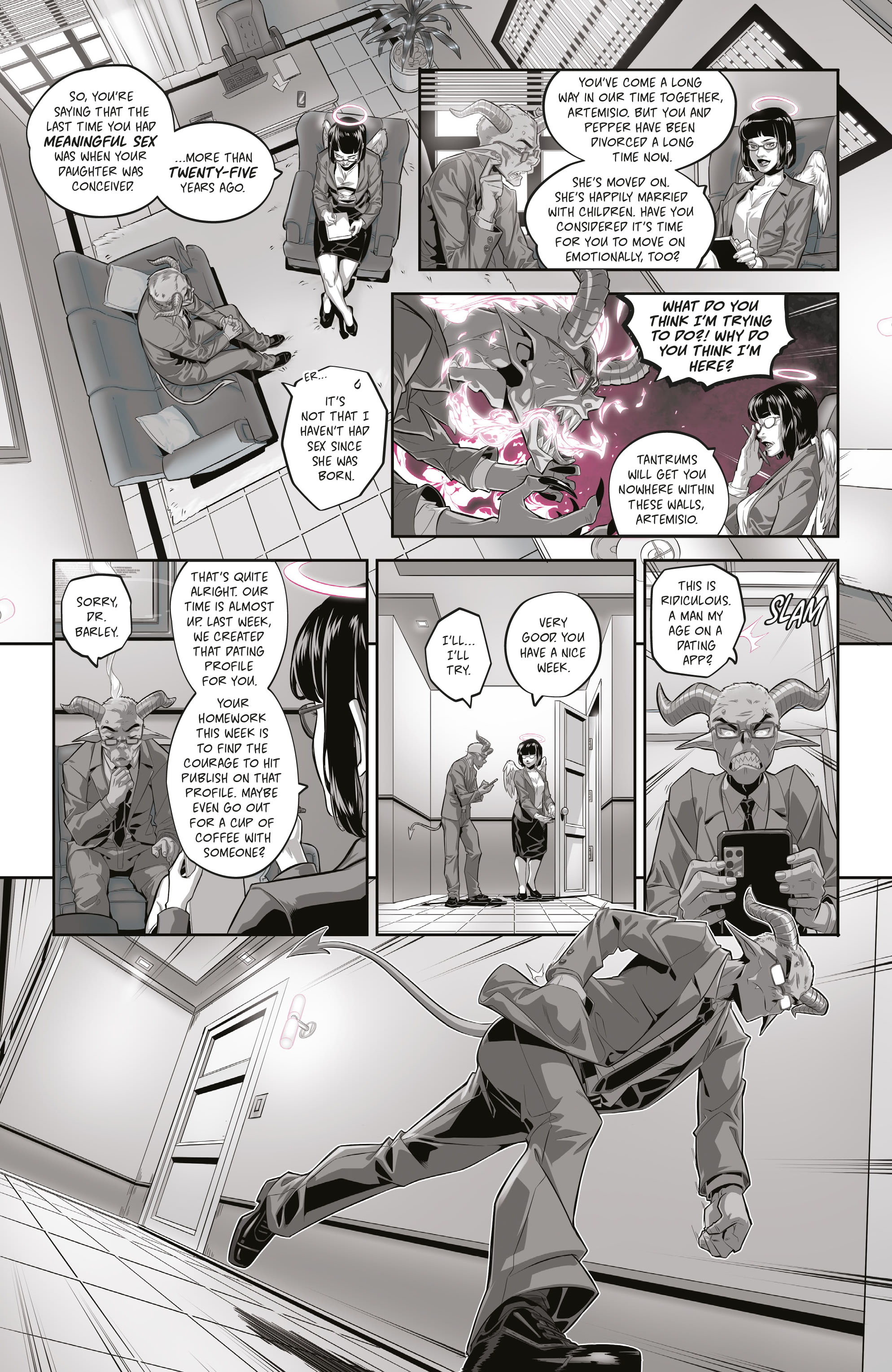 Read online Mirka Andolfo's Sweet Paprika: Black White & Pink (One-Shot) comic -  Issue # Full - 4