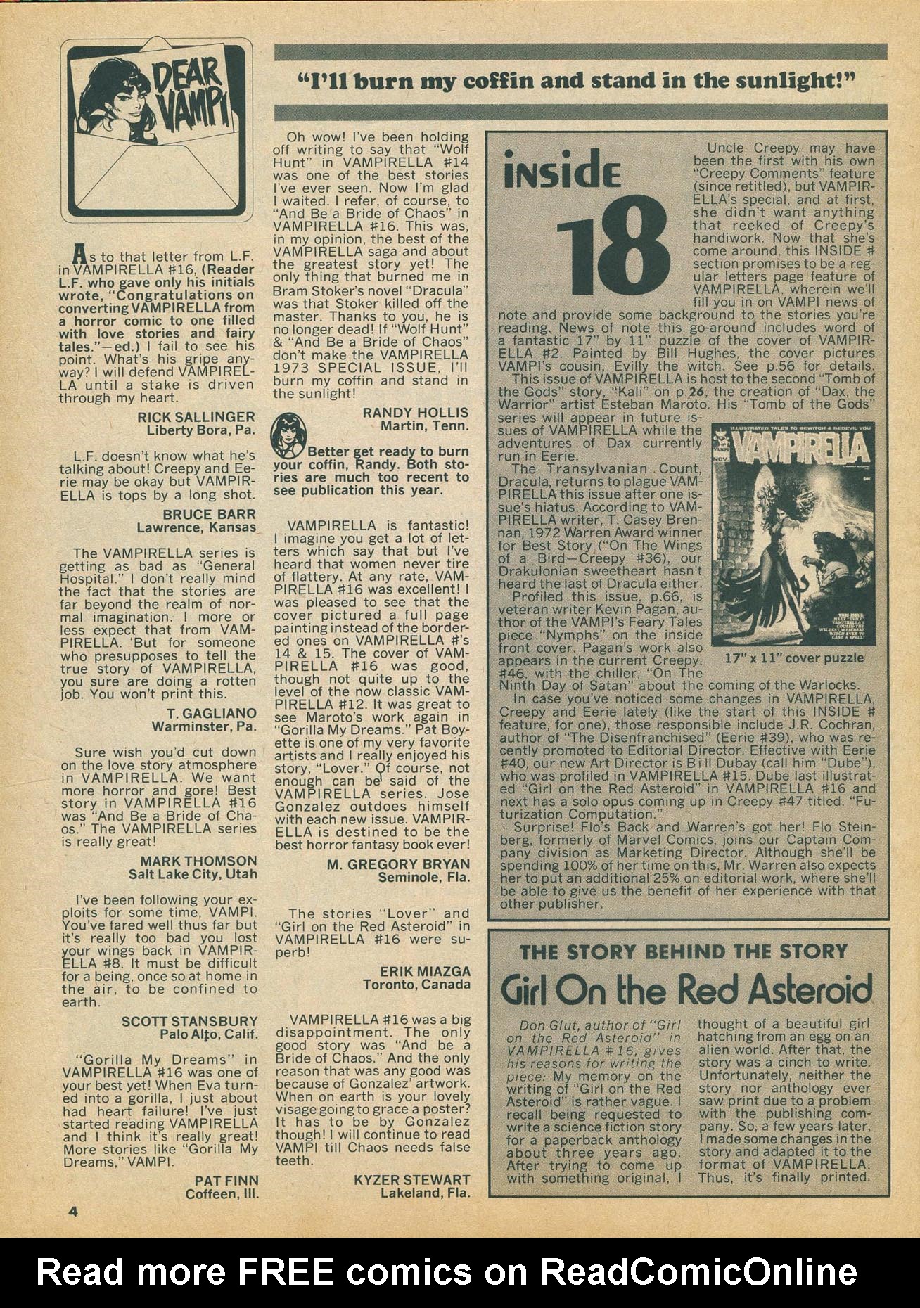 Read online Vampirella (1969) comic -  Issue #18 - 4