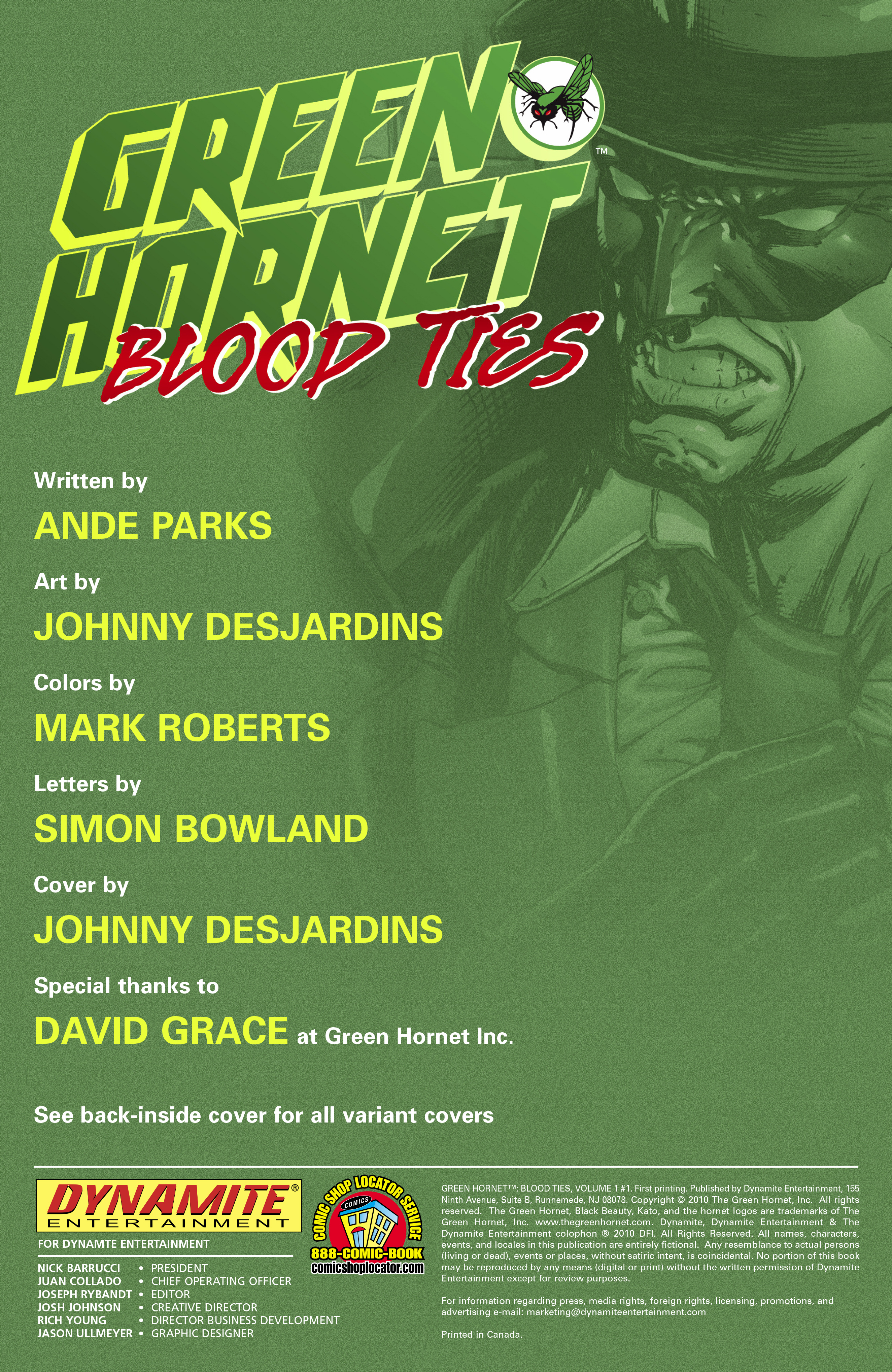 Read online Green Hornet: Blood Ties comic -  Issue #1 - 2
