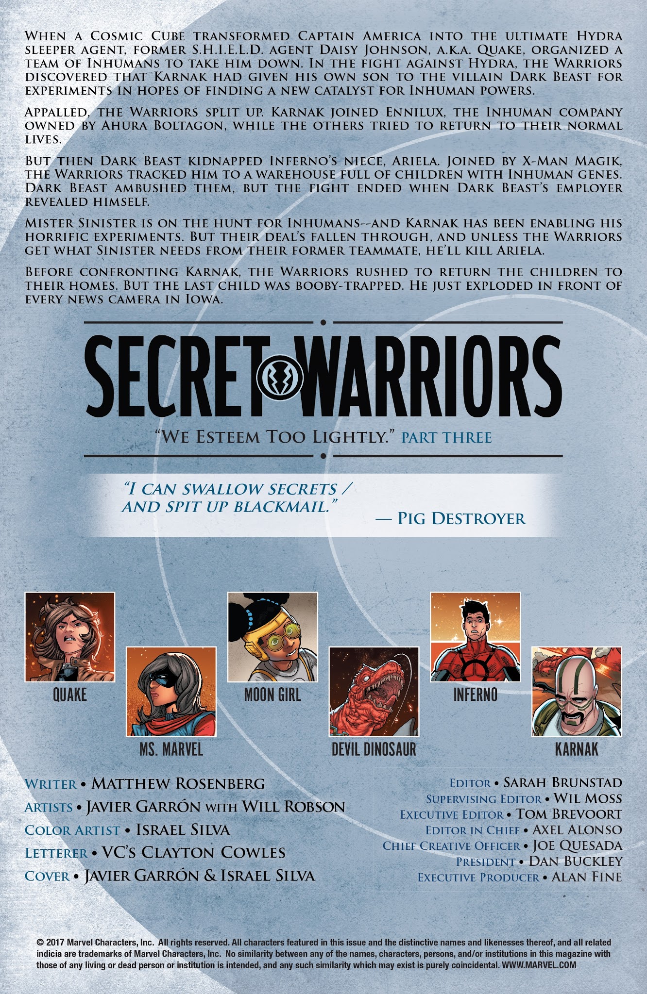 Read online Secret Warriors (2017) comic -  Issue #10 - 2