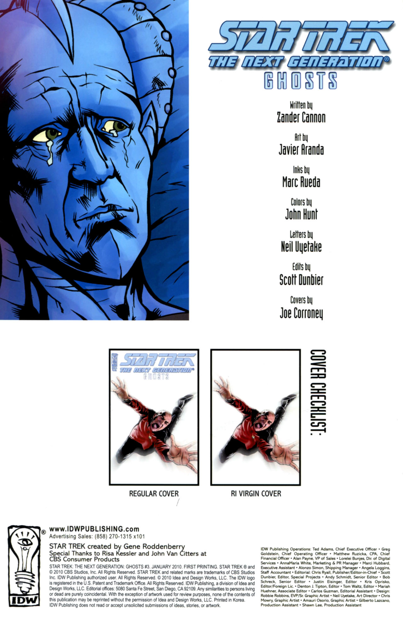 Read online Star Trek: The Next Generation: Ghosts comic -  Issue #3 - 2