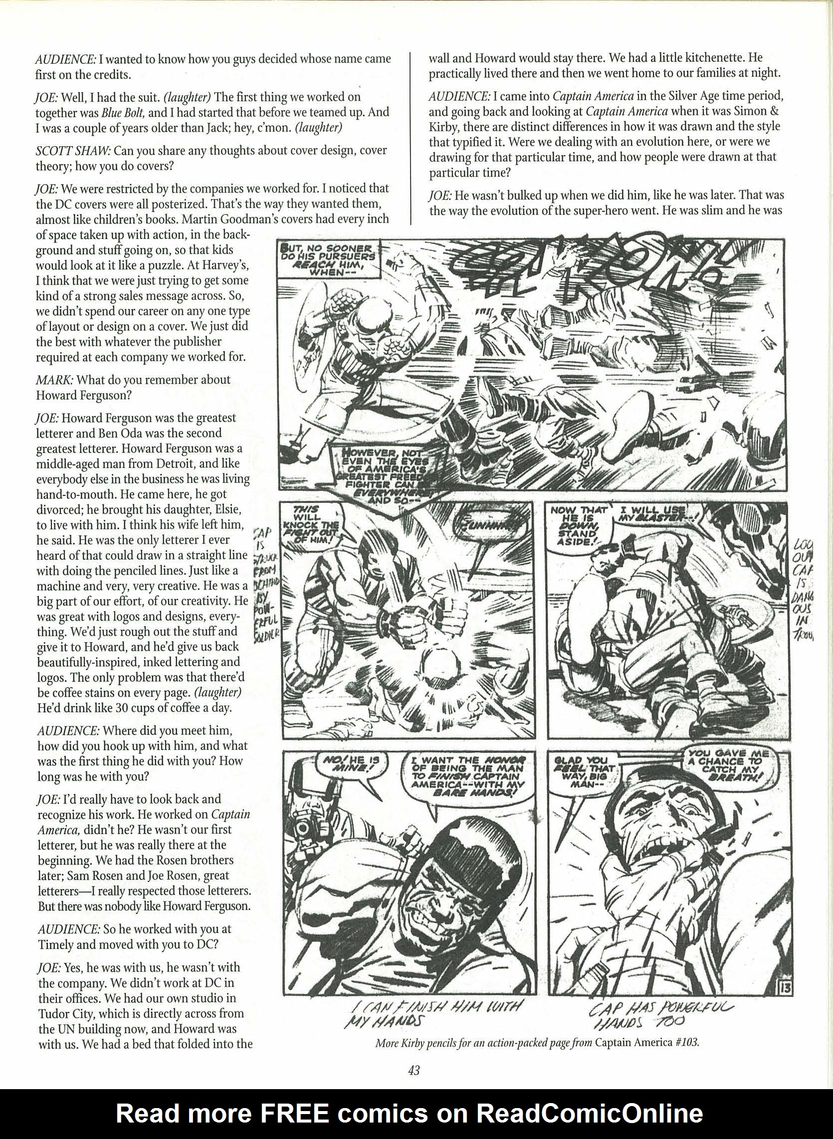 Read online The Jack Kirby Collector comic -  Issue #25 - 43
