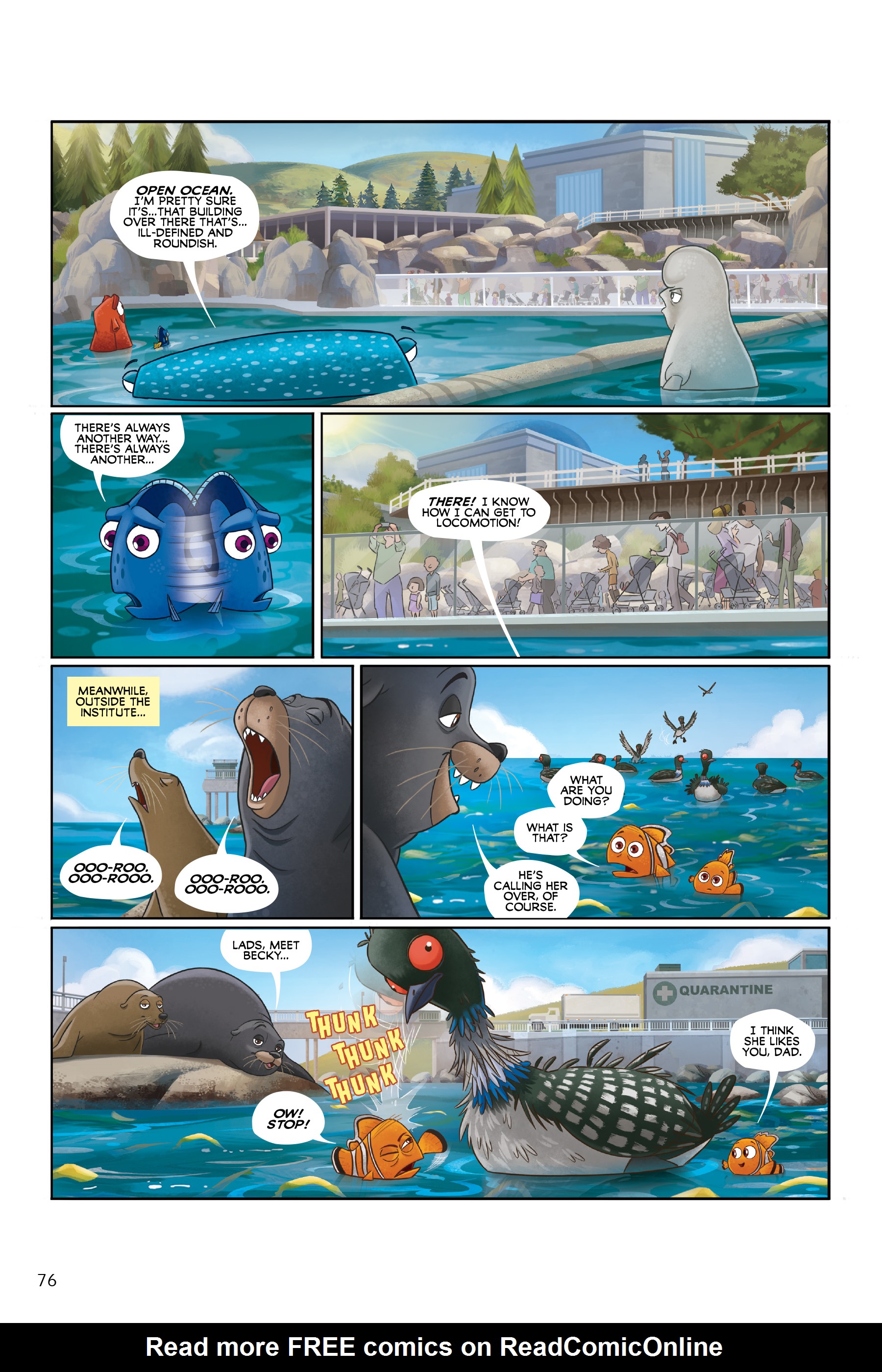 Read online Disney/PIXAR Finding Nemo and Finding Dory: The Story of the Movies in Comics comic -  Issue # TPB - 76