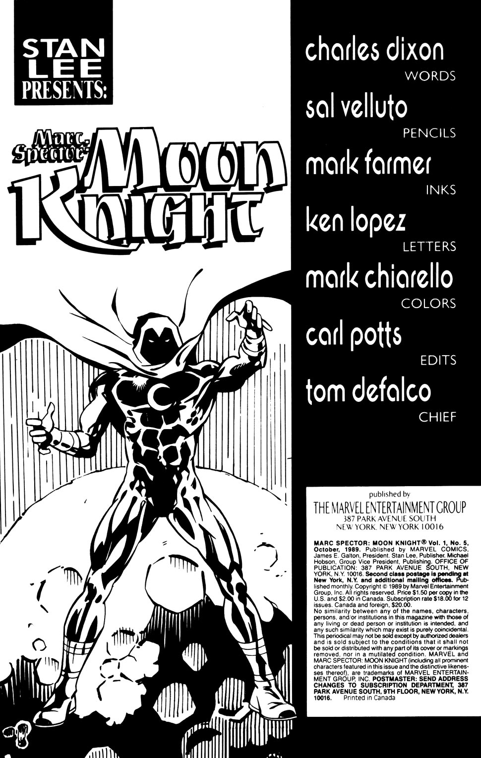 Read online Marc Spector: Moon Knight comic -  Issue #5 - 2