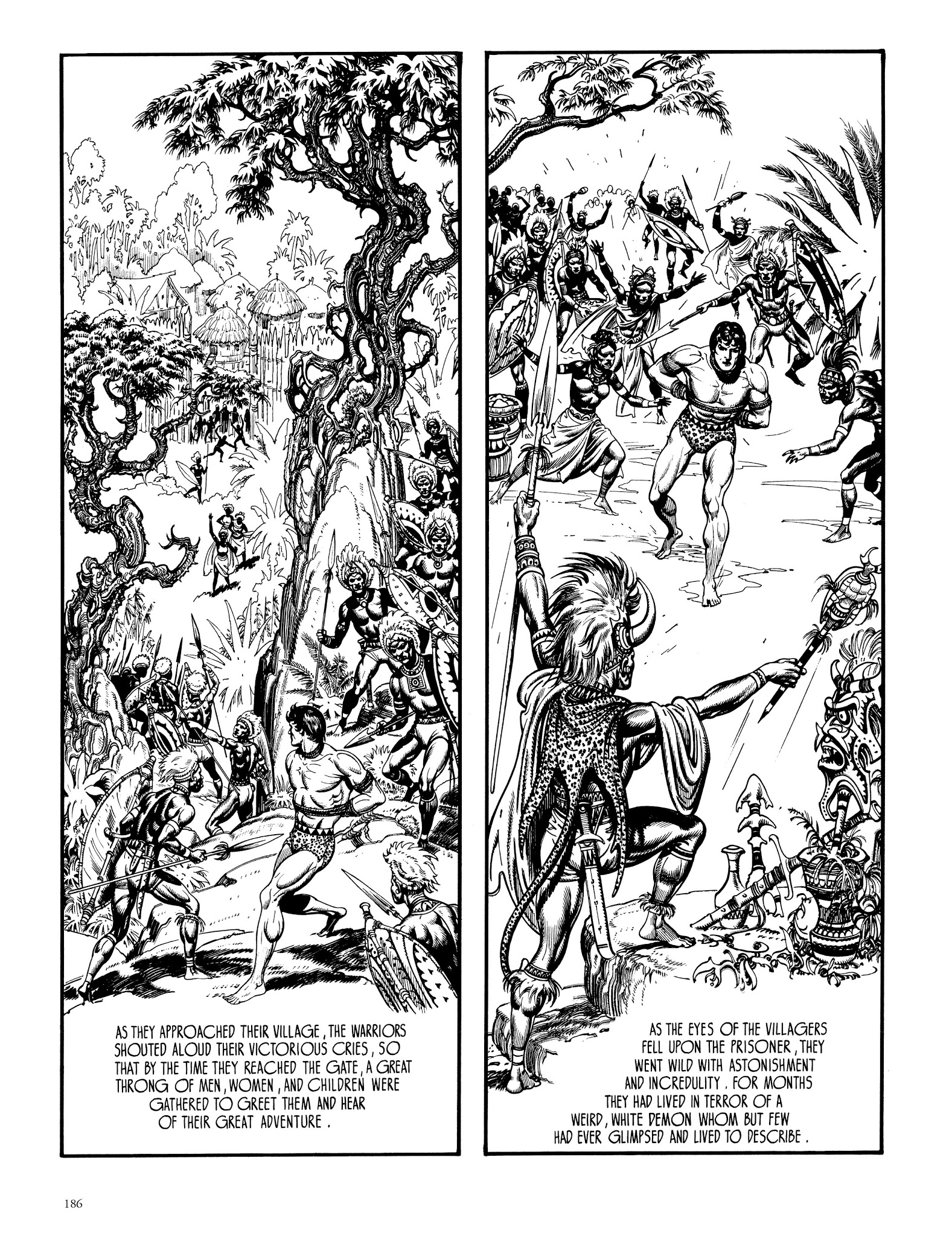 Read online Edgar Rice Burroughs' Tarzan: Burne Hogarth's Lord of the Jungle comic -  Issue # TPB - 185