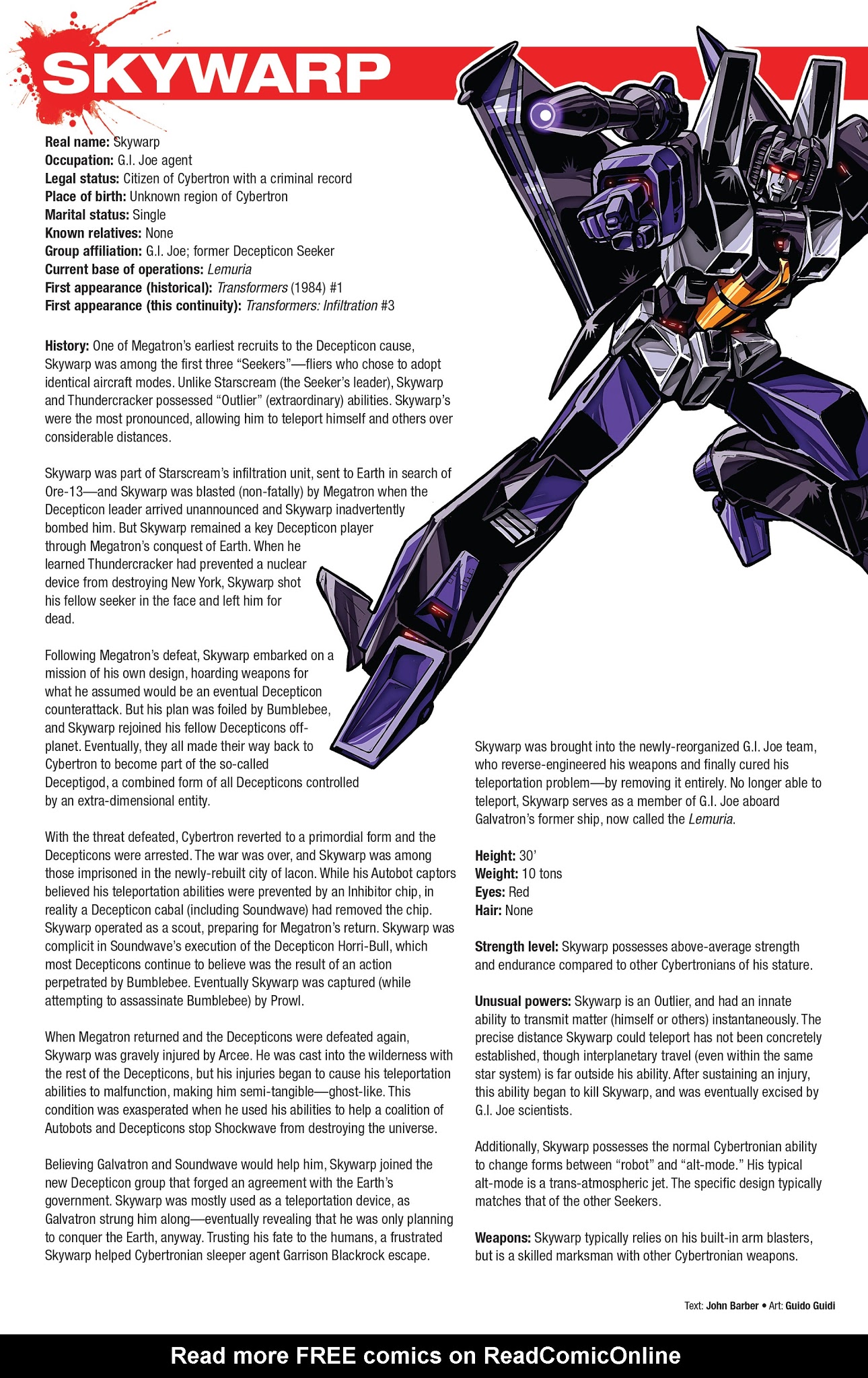 Read online Hasbro Heroes Sourcebook comic -  Issue #3 - 16