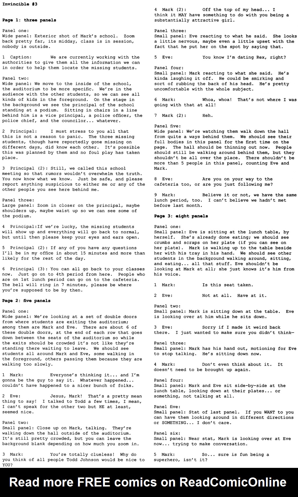 Read online Invincible Script Book comic -  Issue # Full - 17