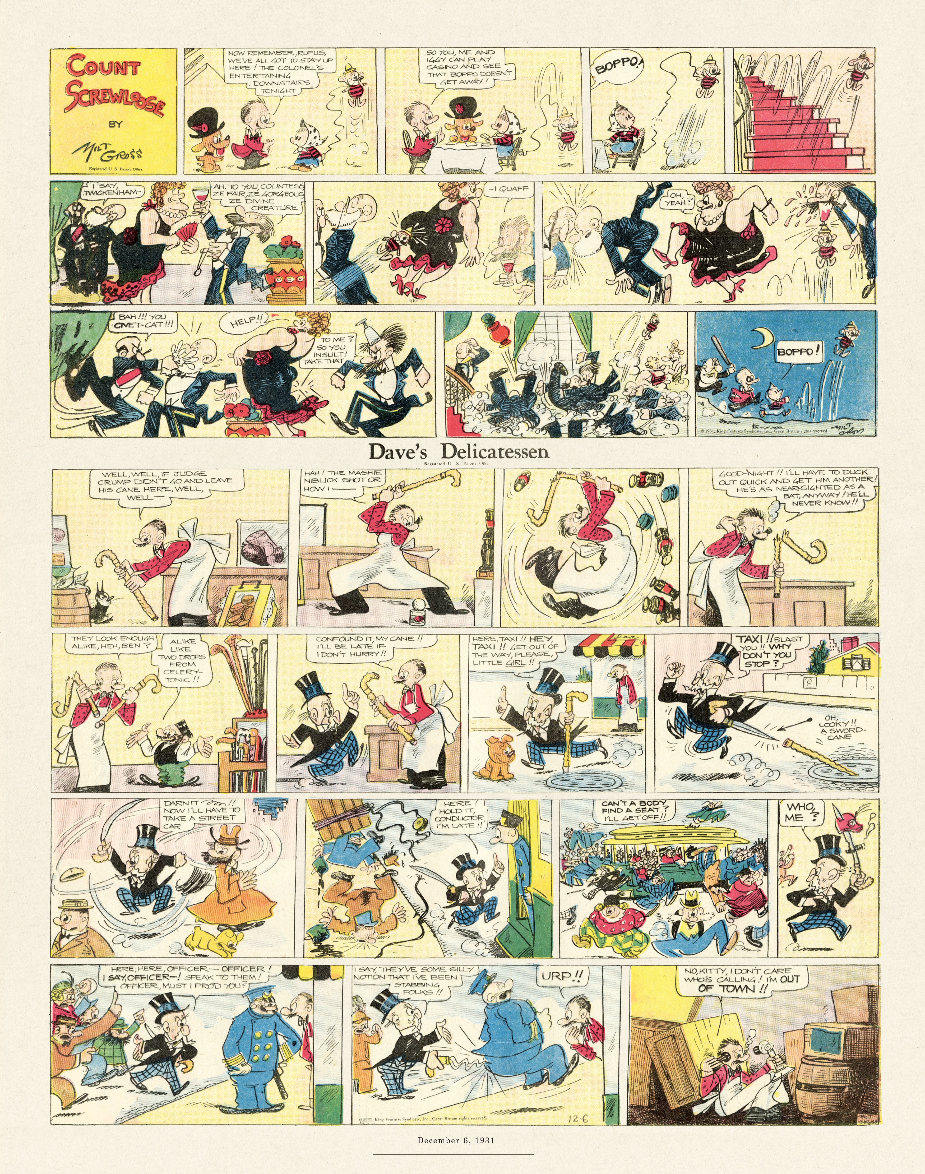 Read online Gross Exaggerations: The Meshuga Comic Strips of Milt Gross comic -  Issue # TPB - 103