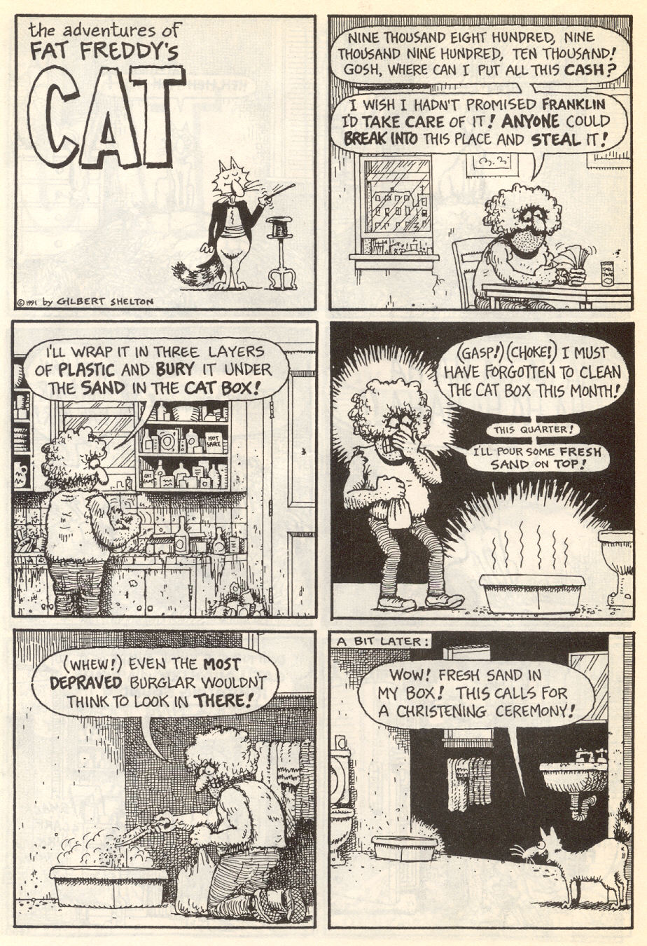 Read online Adventures of Fat Freddy's Cat comic -  Issue #7 - 16