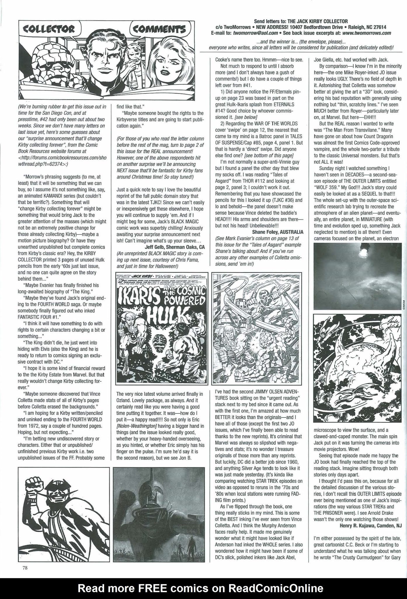 Read online The Jack Kirby Collector comic -  Issue #43 - 80