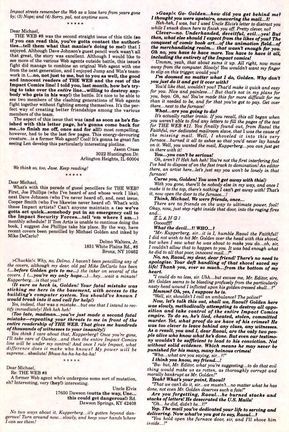 Read online The Web (1991) comic -  Issue #14 - 25