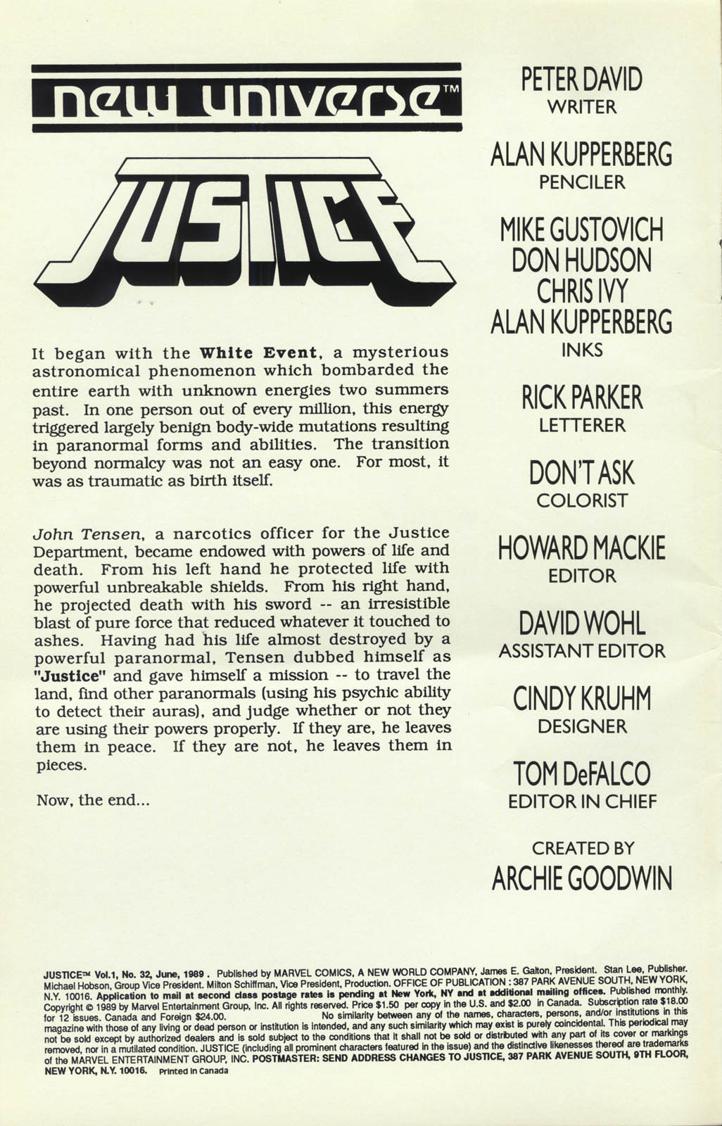 Read online Justice (1986) comic -  Issue #32 - 2