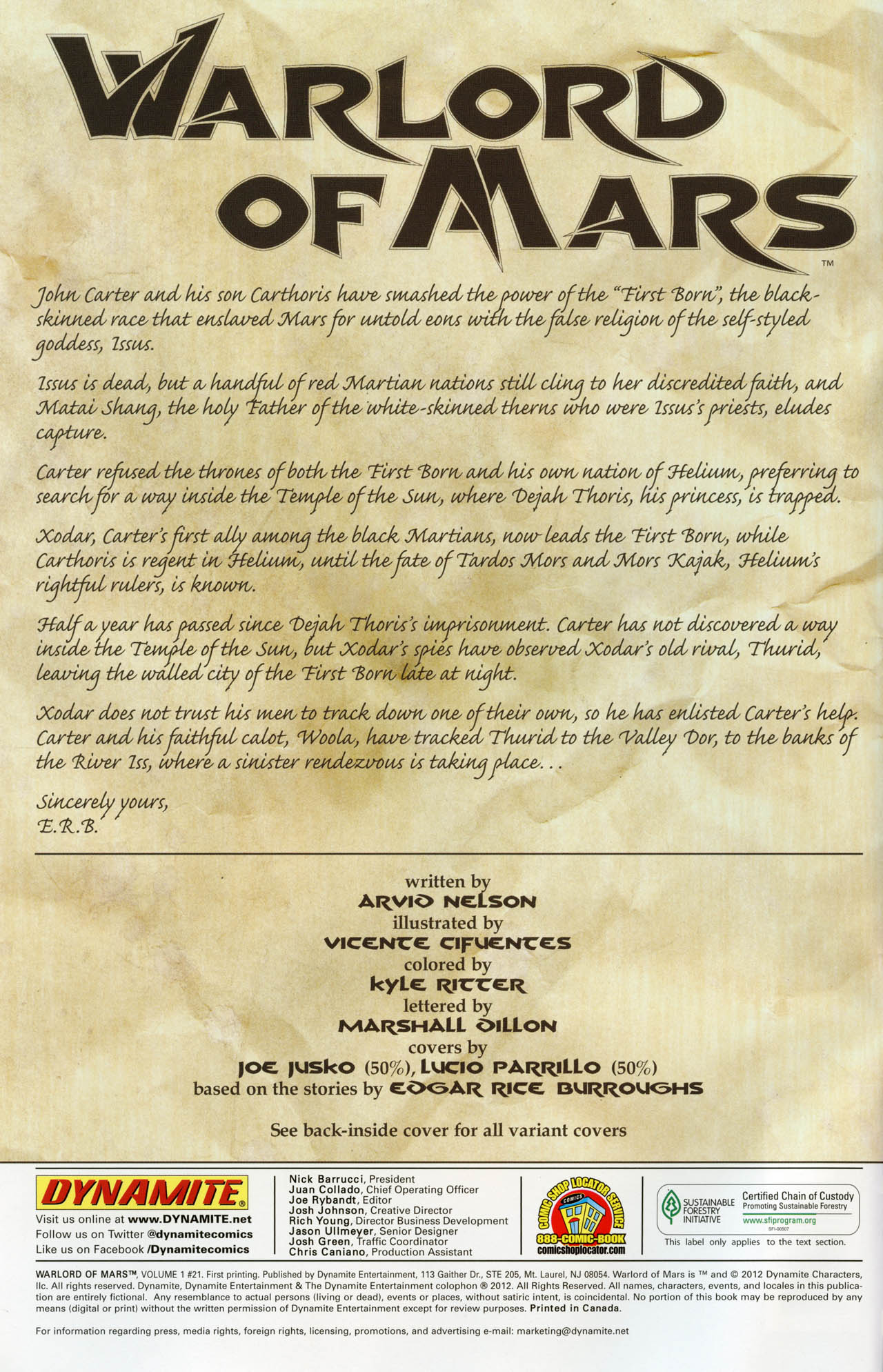 Read online Warlord of Mars comic -  Issue #21 - 2