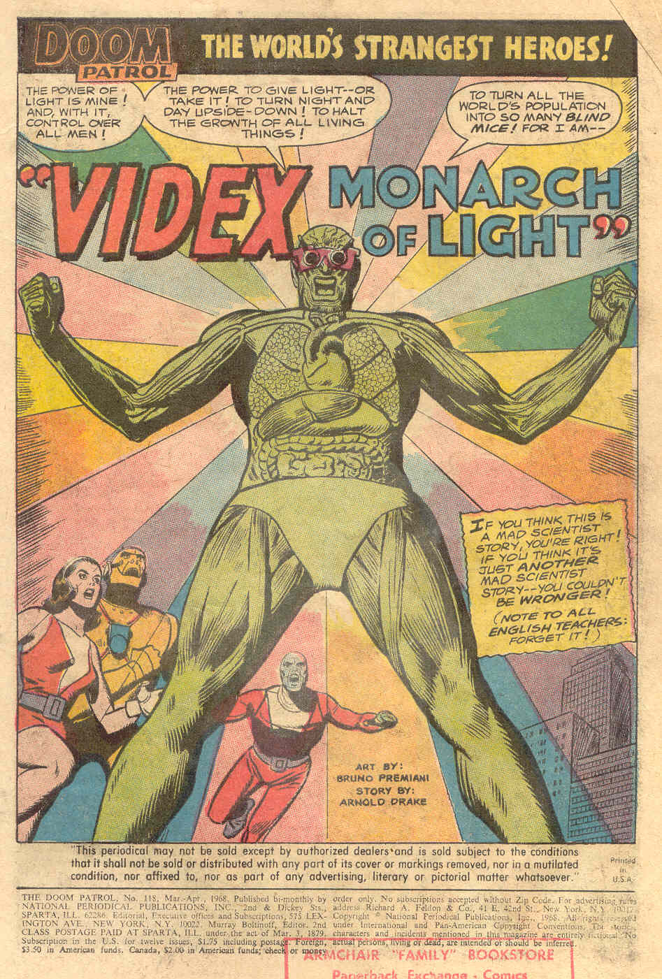 Read online Doom Patrol (1964) comic -  Issue #118 - 2