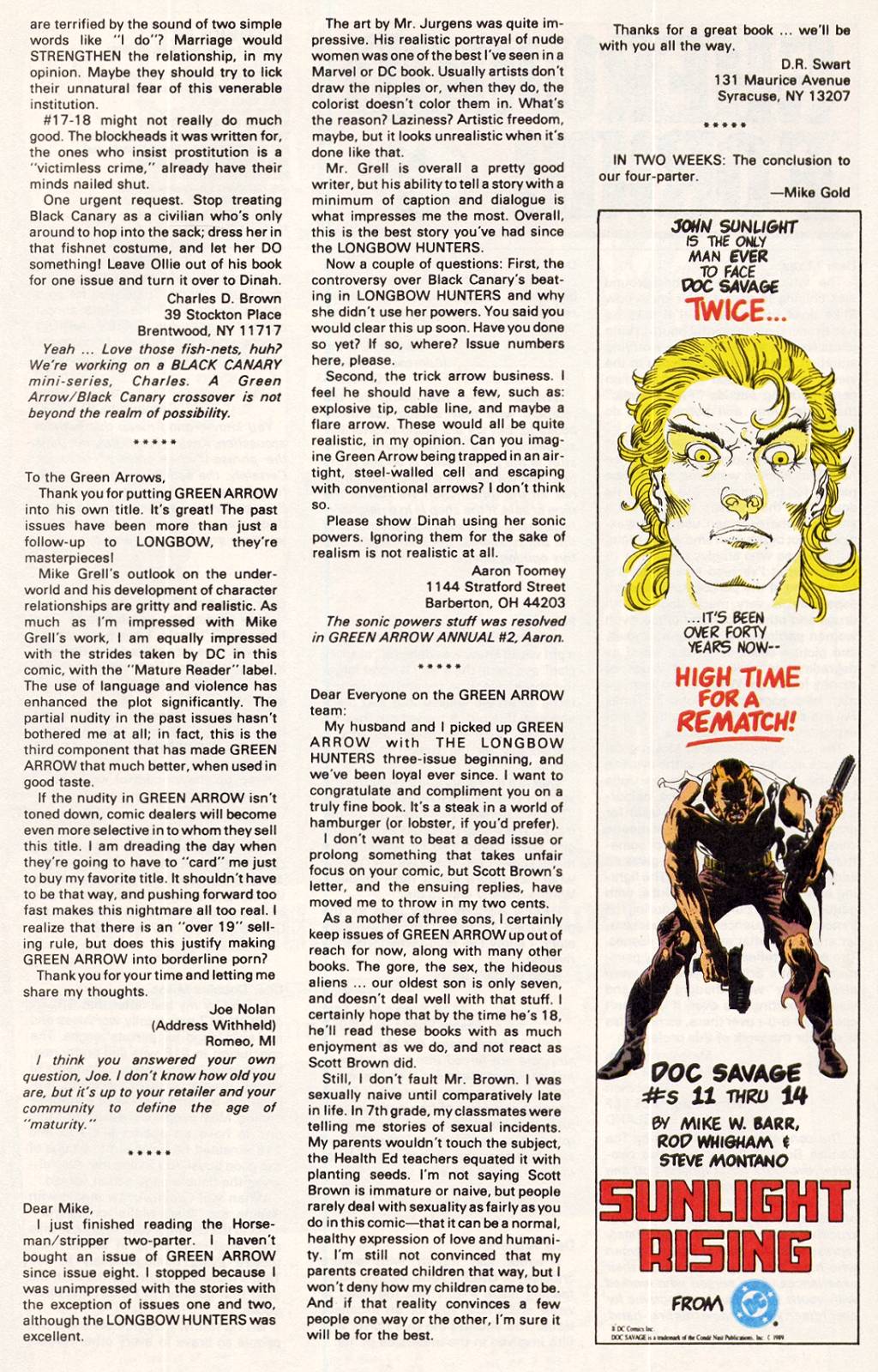 Read online Green Arrow (1988) comic -  Issue #23 - 23