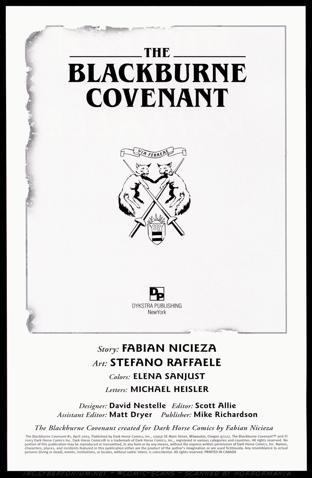 Read online The Blackburne Covenant comic -  Issue #1 - 2
