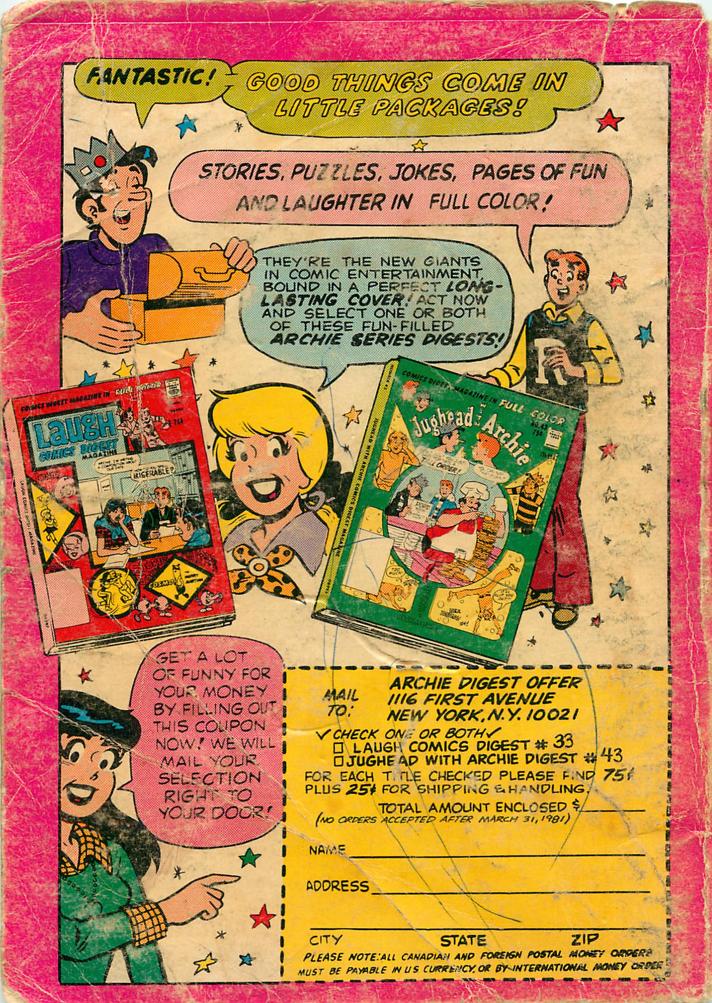 Read online Jughead Jones Comics Digest comic -  Issue #16 - 134