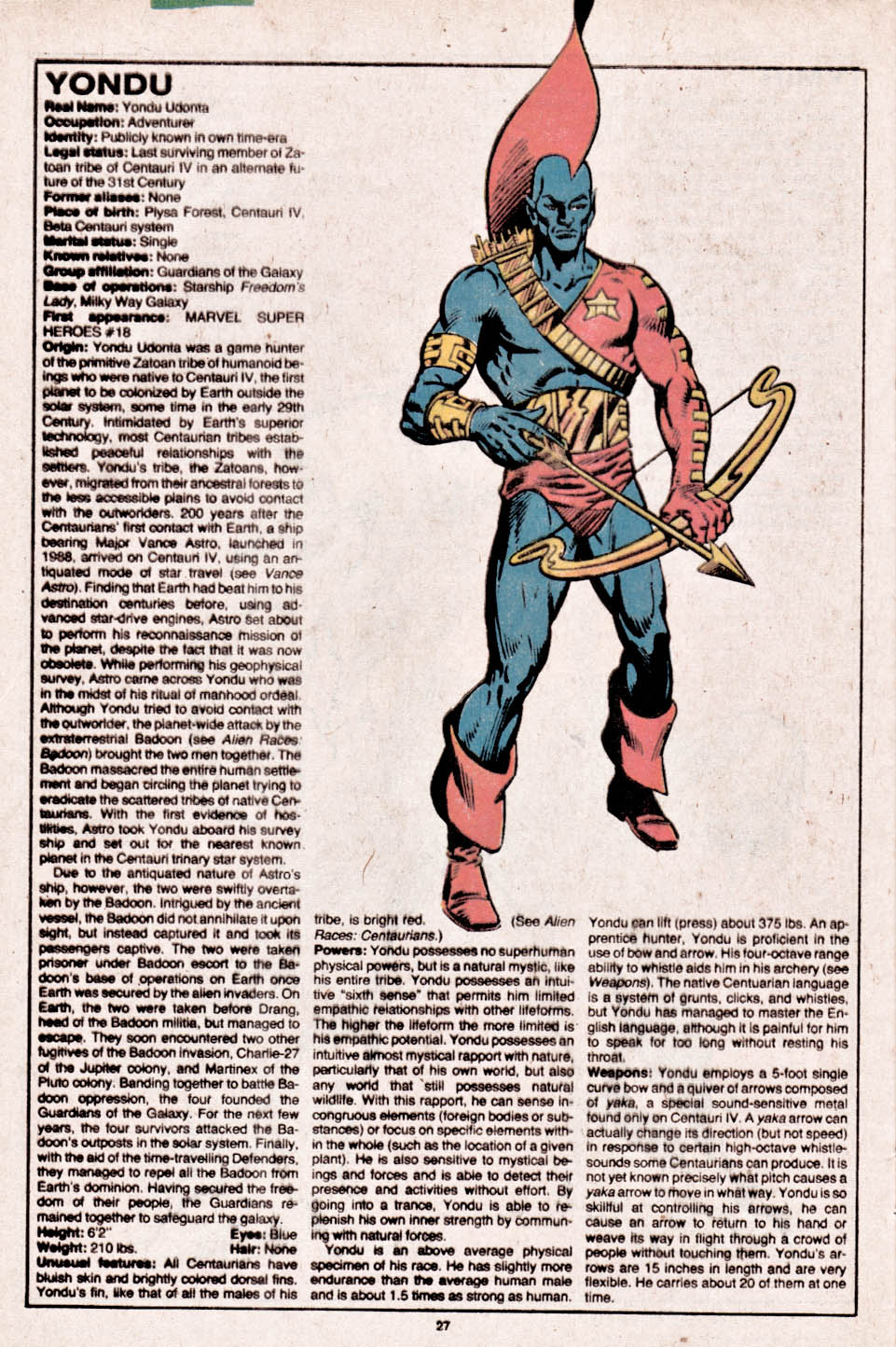 The Official Handbook of the Marvel Universe issue 12 - Page 27