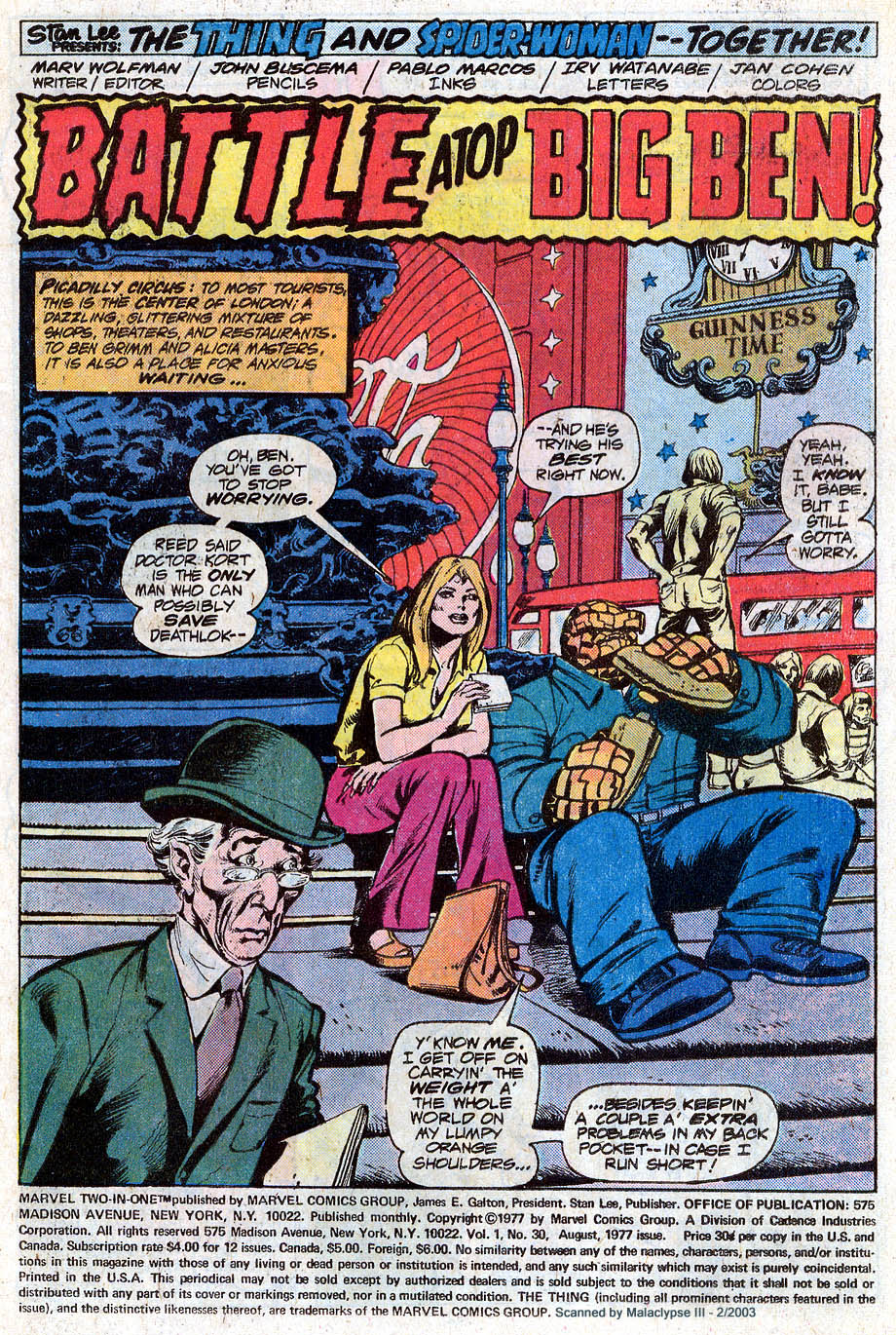 Marvel Two-In-One (1974) issue 30 - Page 2
