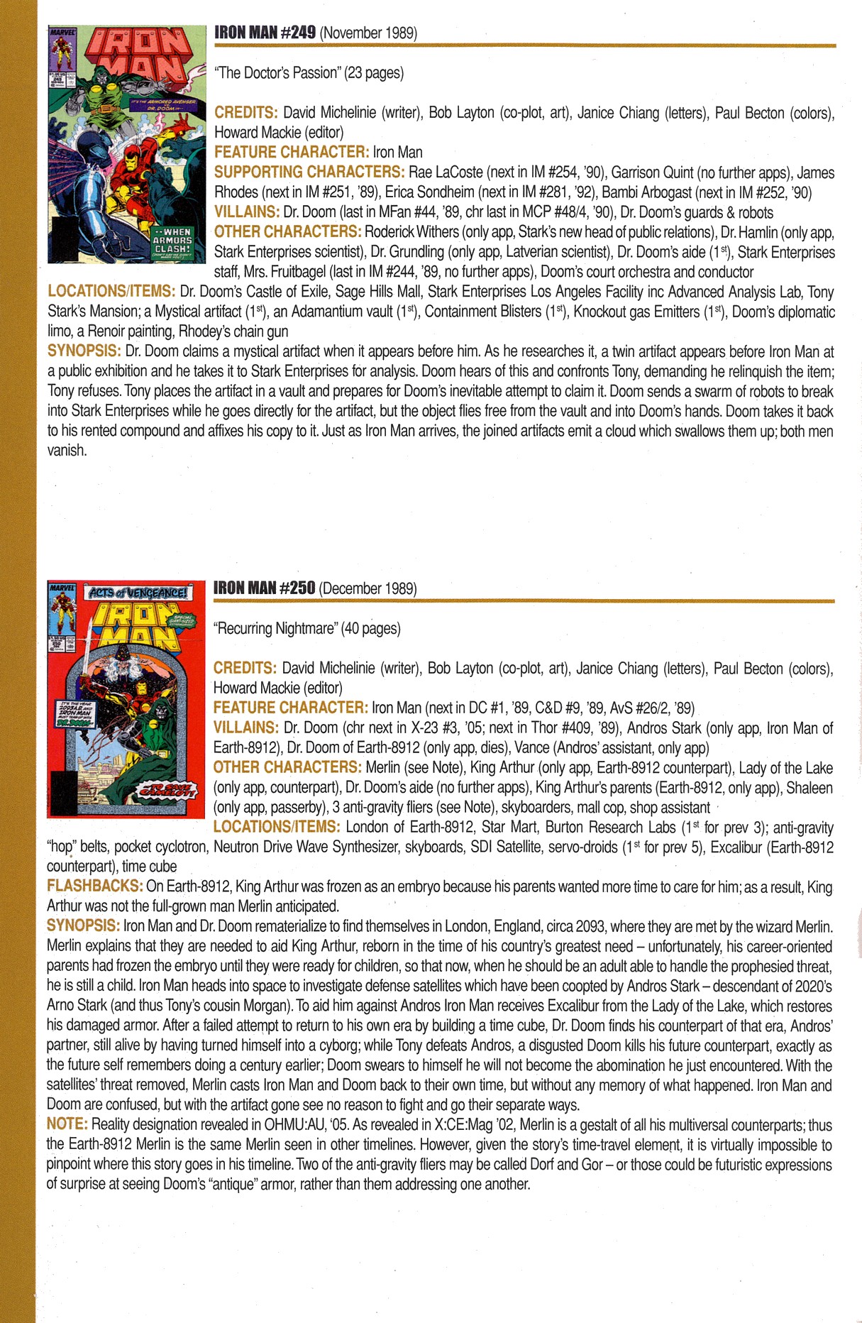Read online Official Index to the Marvel Universe comic -  Issue #7 - 40