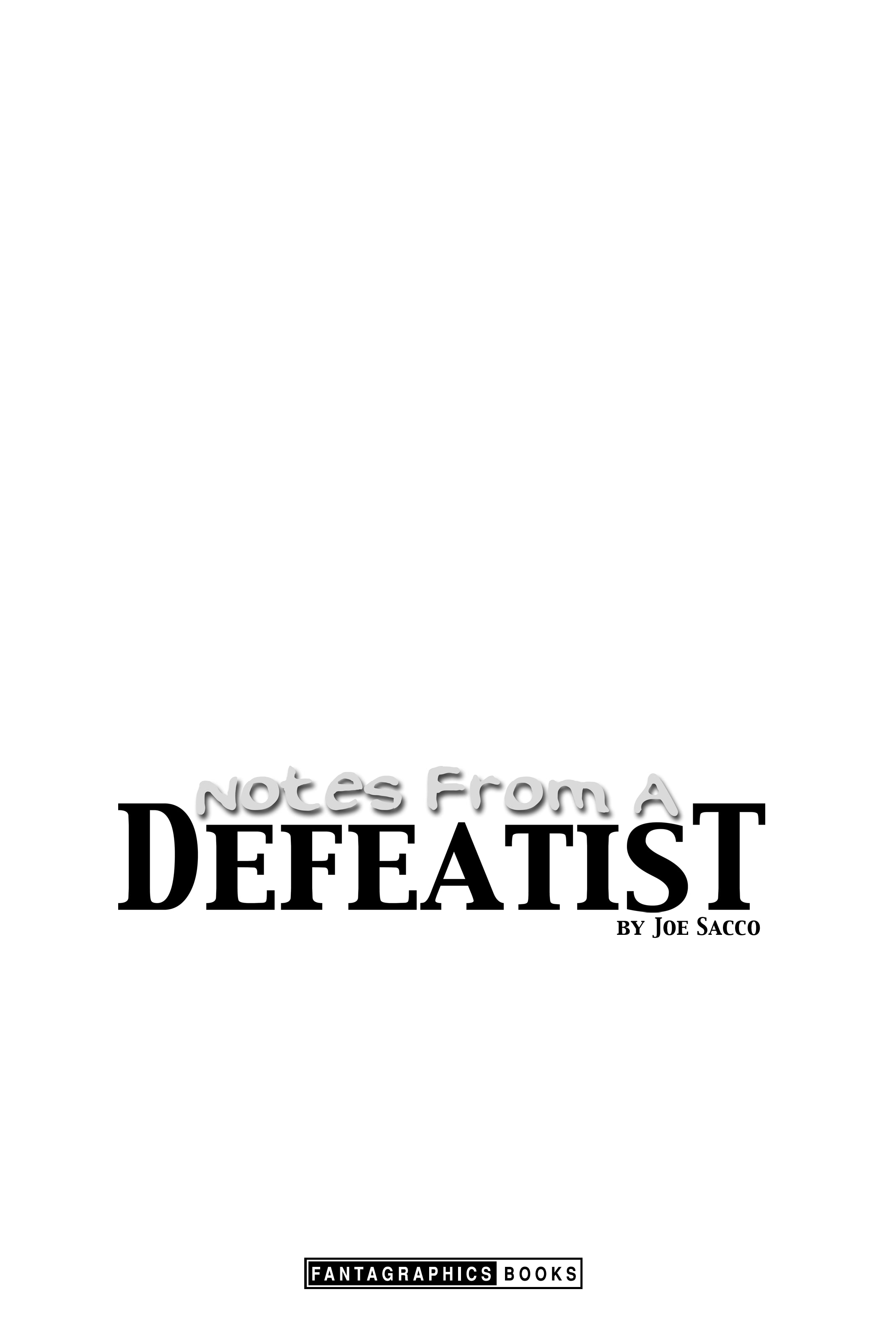 Read online Notes from a Defeatist comic -  Issue # TPB (Part 1) - 3