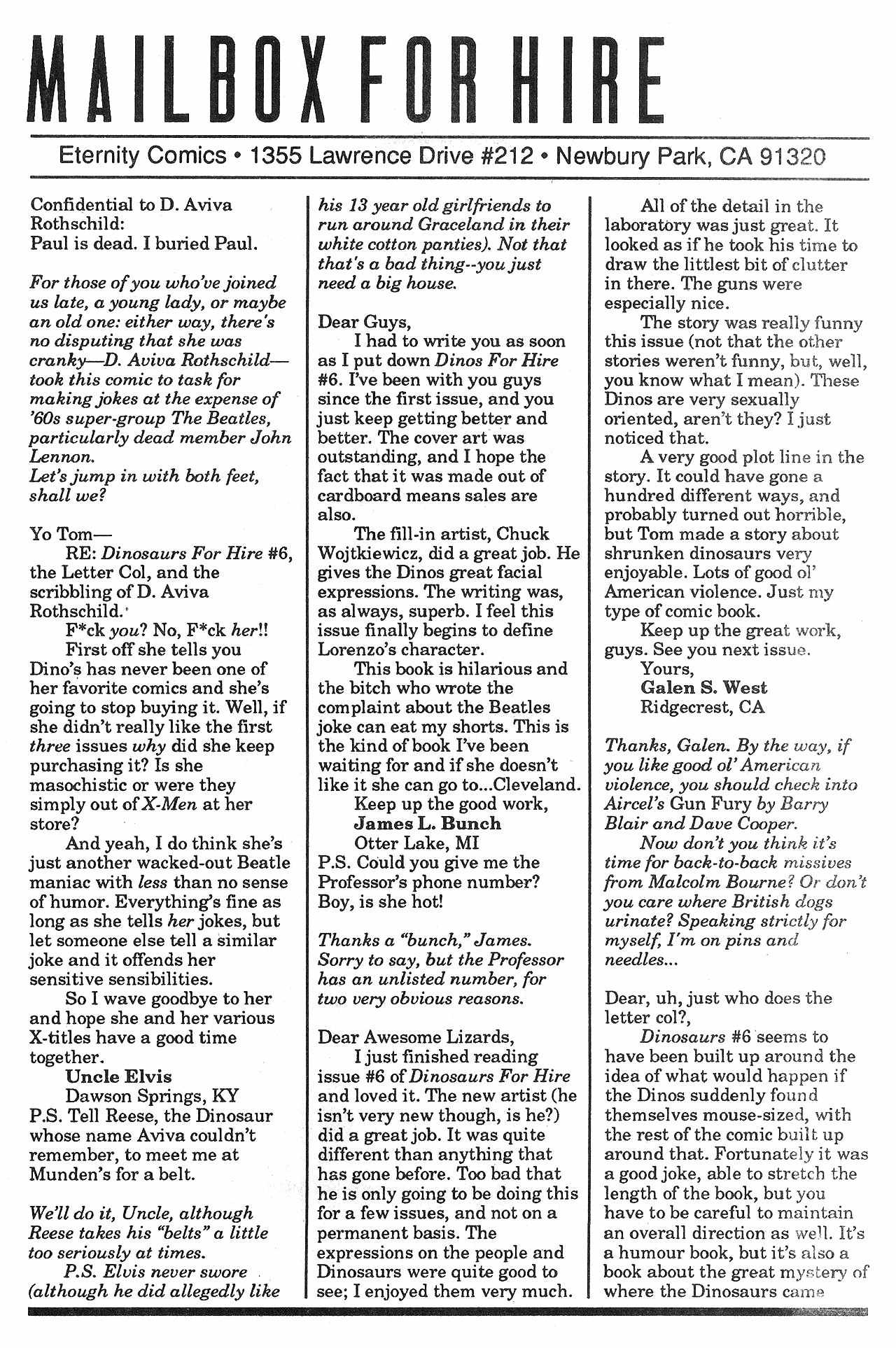 Read online Dinosaurs For Hire (1988) comic -  Issue #8 - 27