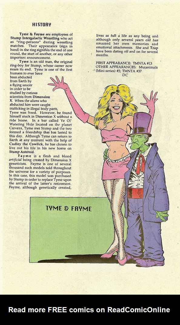 Read online Teenage Mutant Ninja Turtles Mutant Universe Sourcebook comic -  Issue #2 - 33