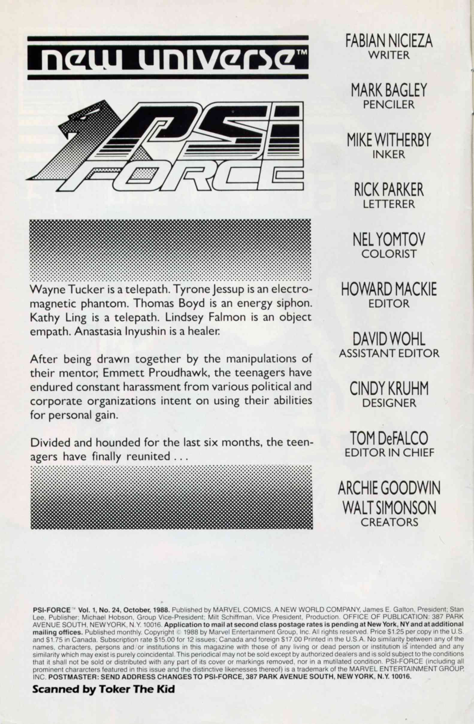 Read online Psi-Force comic -  Issue #24 - 2