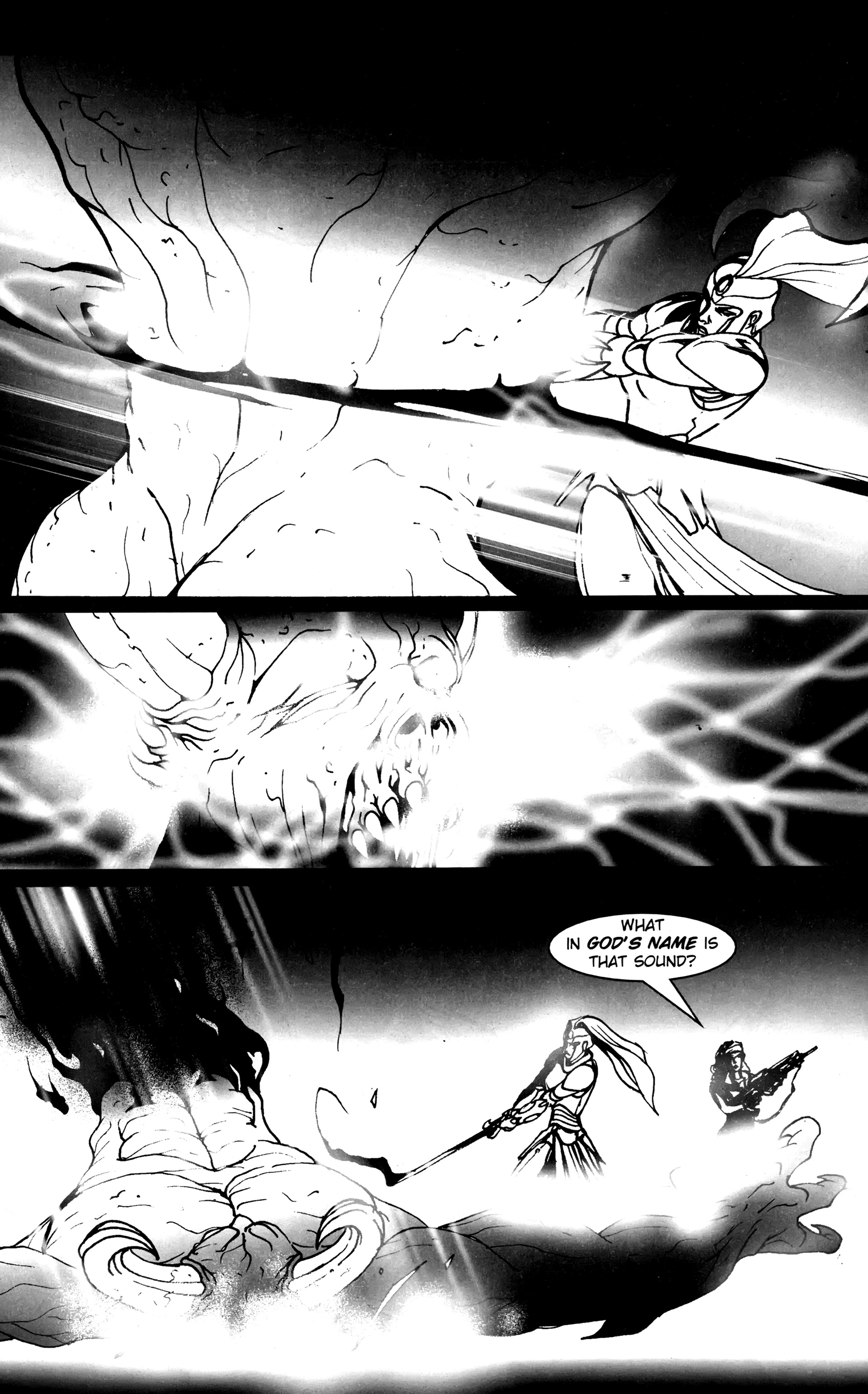 Read online Warrior Nun: Black & White comic -  Issue #20 - 17