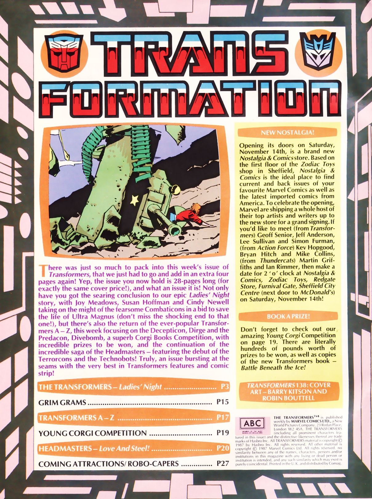 Read online The Transformers (UK) comic -  Issue #138 - 2